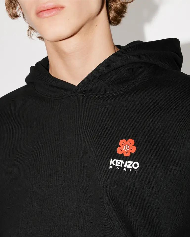 BLACK BOKE FLOWER OVERSIZED HOODIE