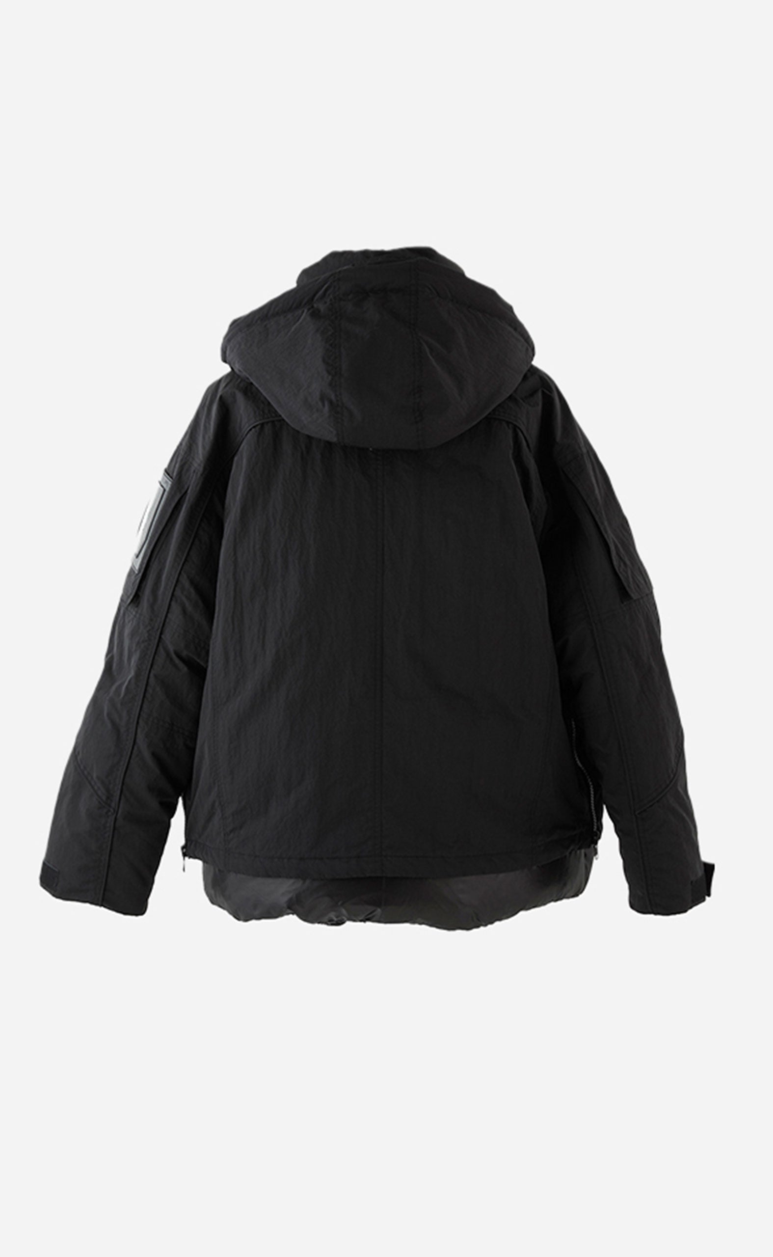 BLACK DOUBLE LAYERED MIDDLE DOWN JUMPER
