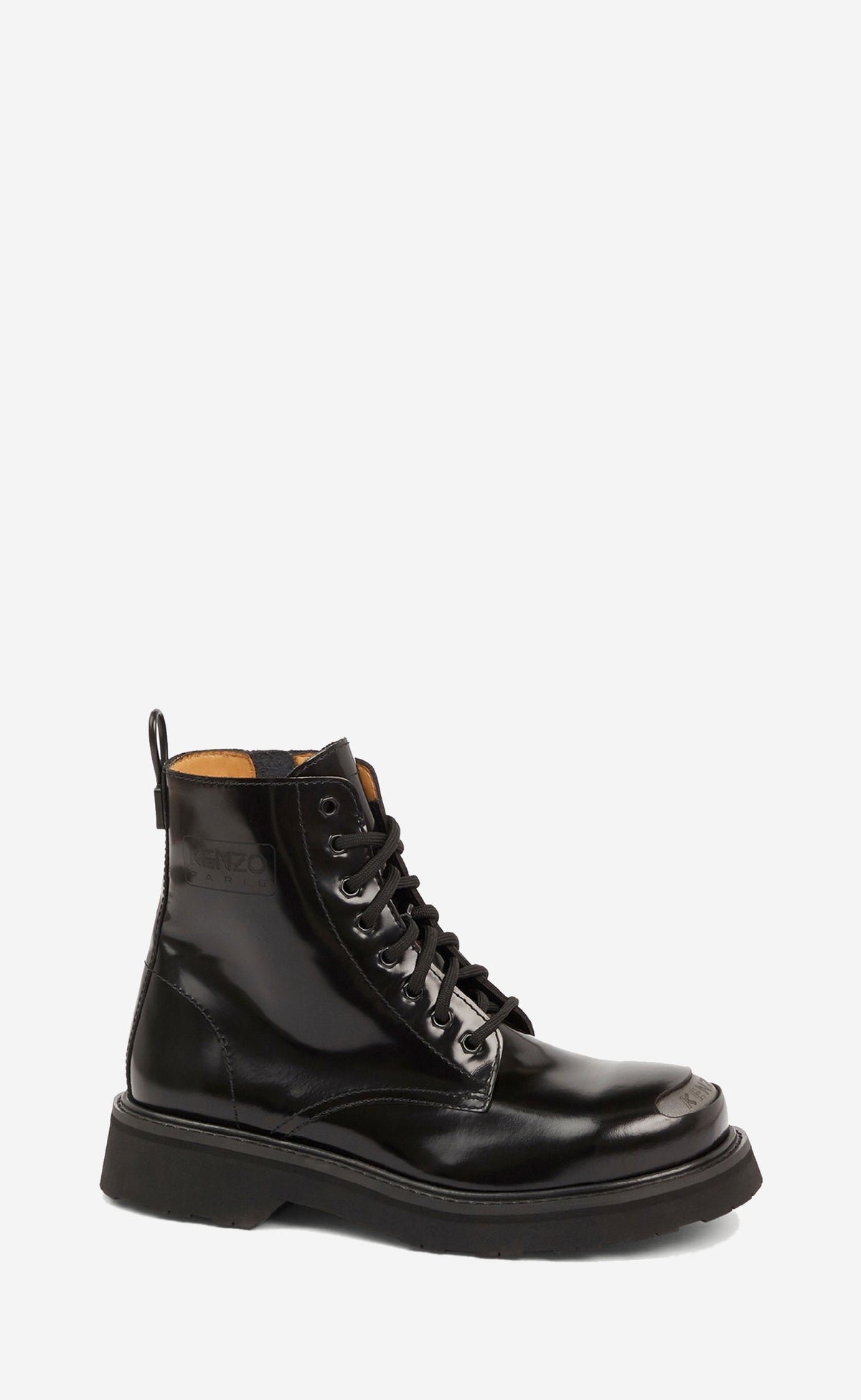 Kenzo Chukka Boots Mens Size 9.5 Black leather Lace Up Ankle Made in Spain KENZOSMILE main image 2