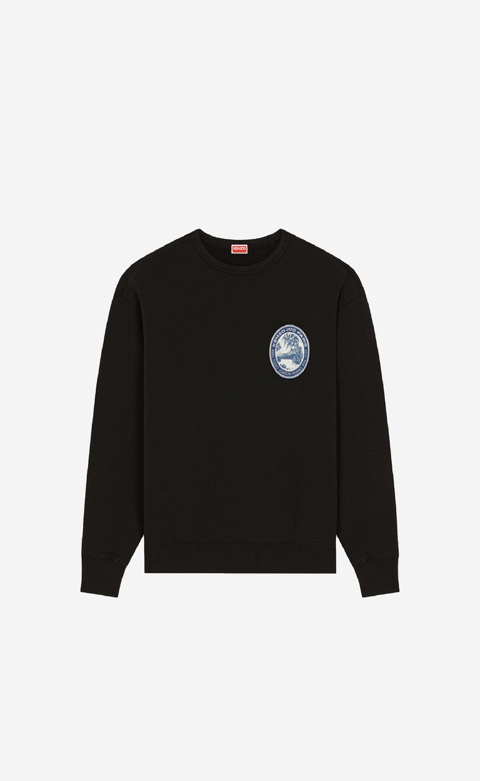 BLACK KENZO TIGER PATCH OVERSIZE SW