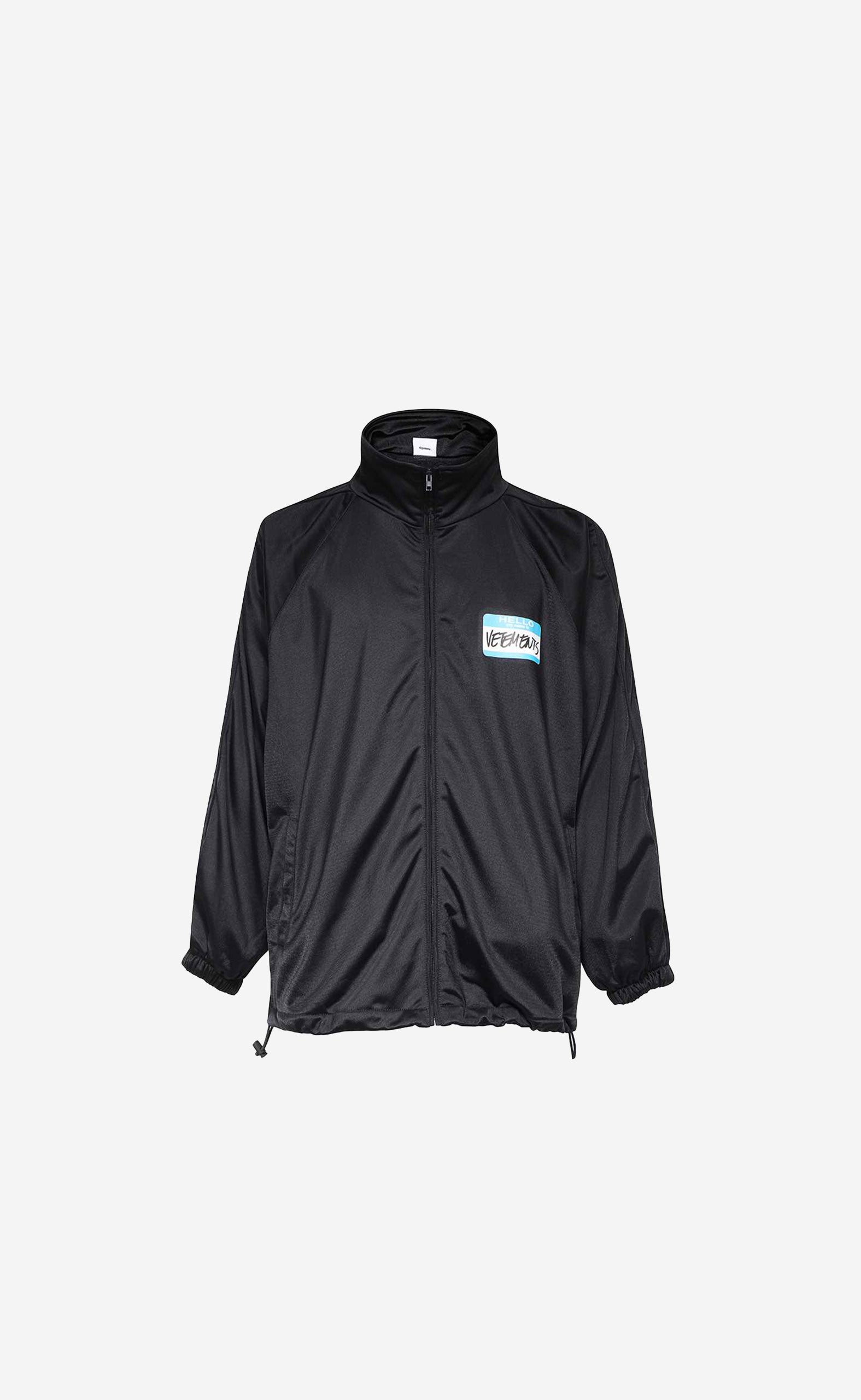 BLACK MY NAME IS VETEMENTS TRACKSUIT JACKET