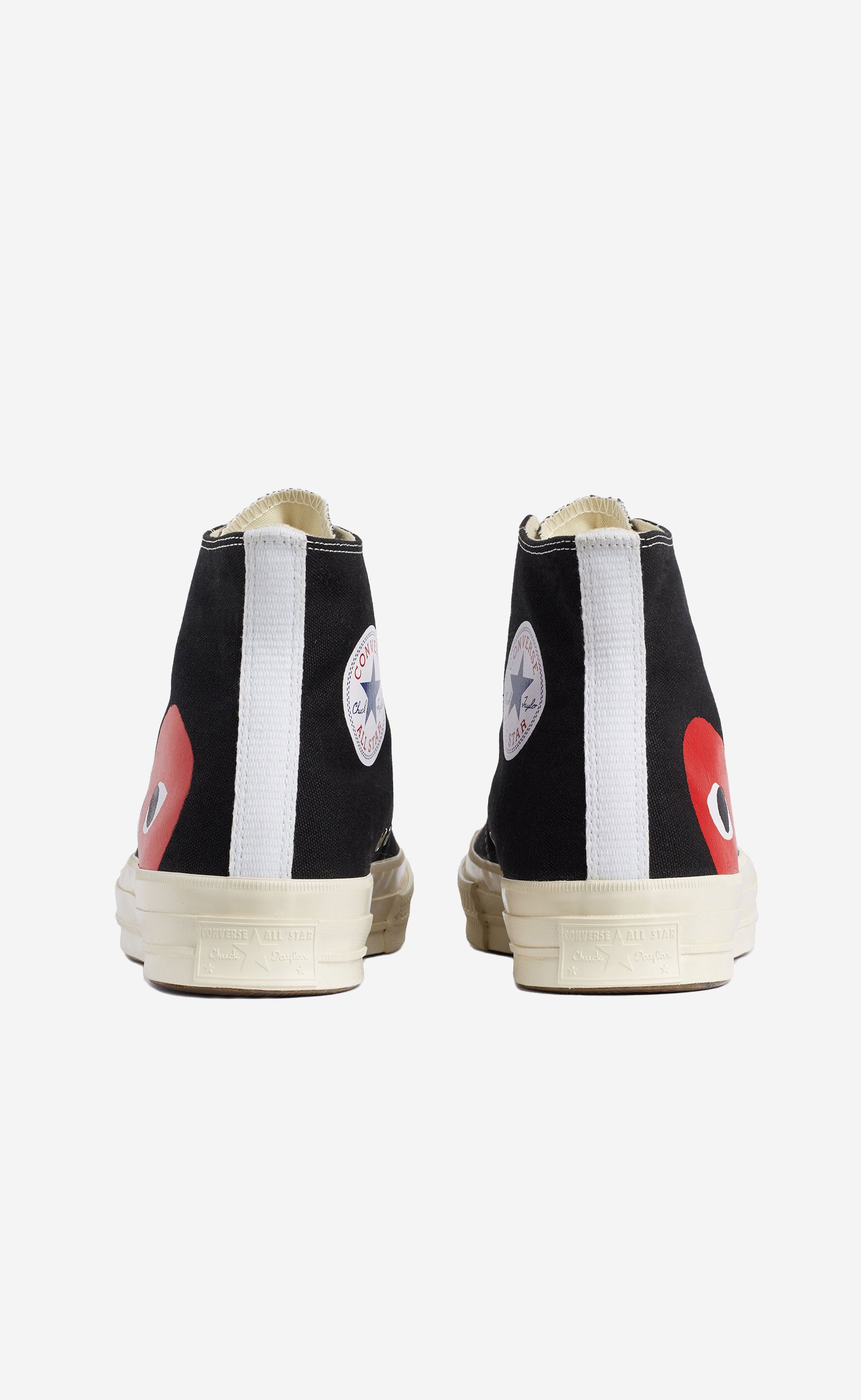 BLACK PLAY COMME DES GARÇONS X CONVERSE RED HEART CHUCK TAYLOR ALL STAR 70 HIGH