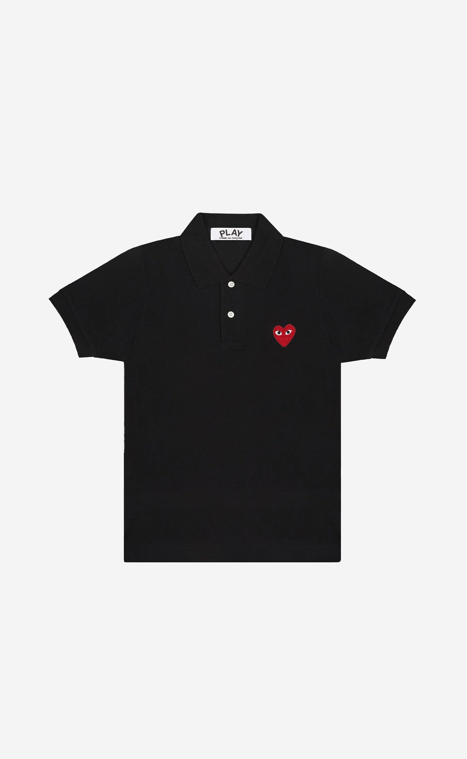 BLACK PLAY MEN POLO T-SHIRT WITH RED HART - Main Image