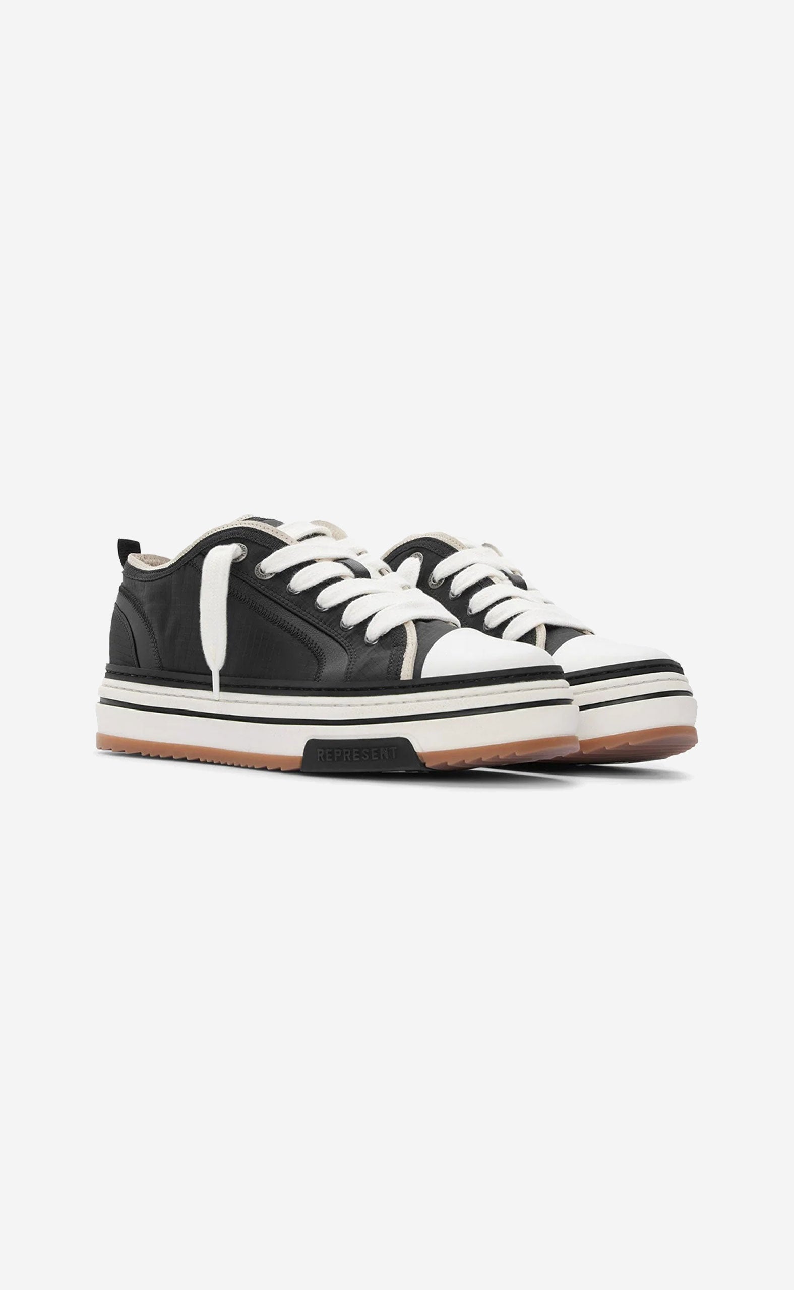 BLACK VINTAGE WHITE ALPHA X LOW SNEAKERS