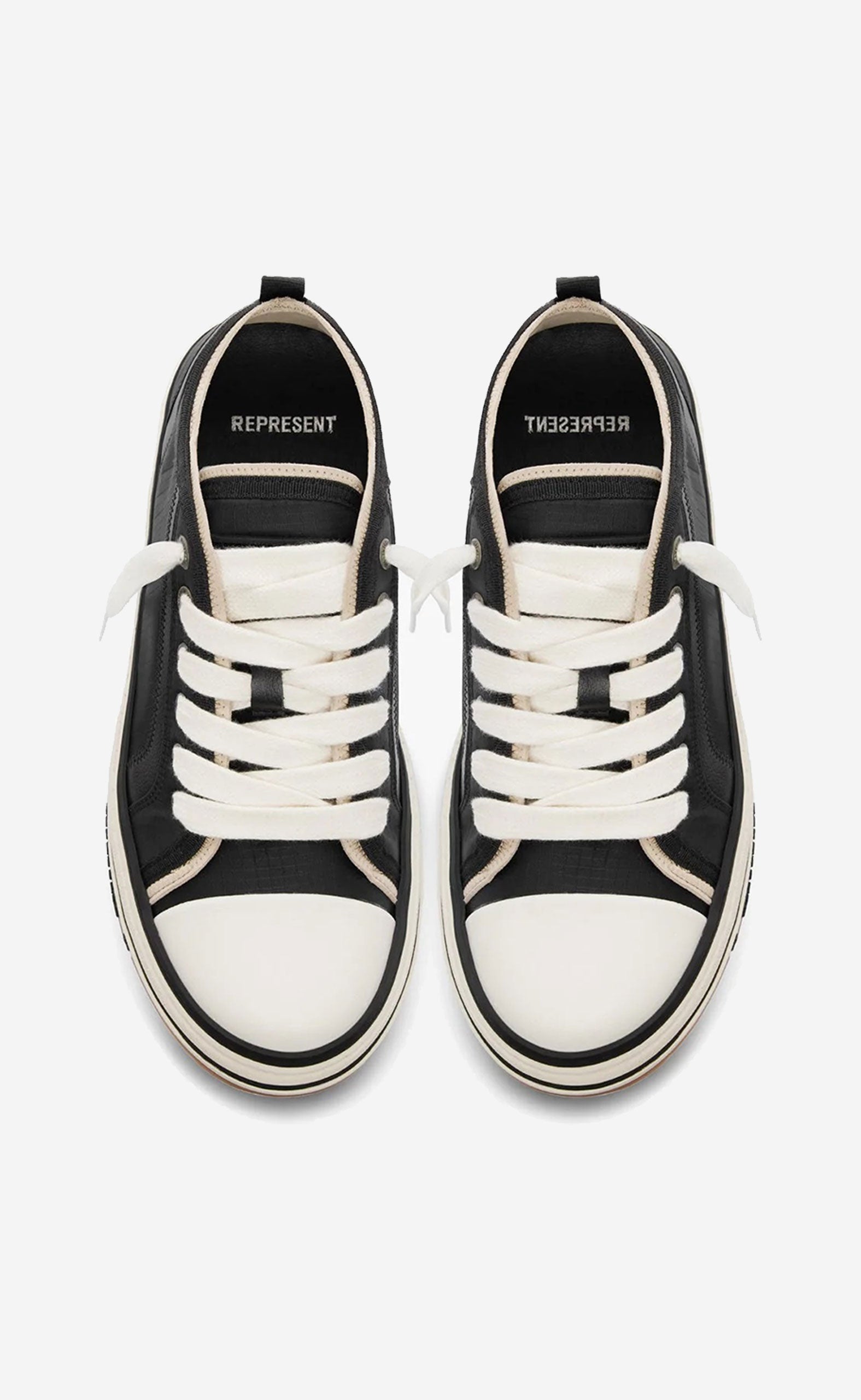 BLACK VINTAGE WHITE ALPHA X LOW SNEAKERS