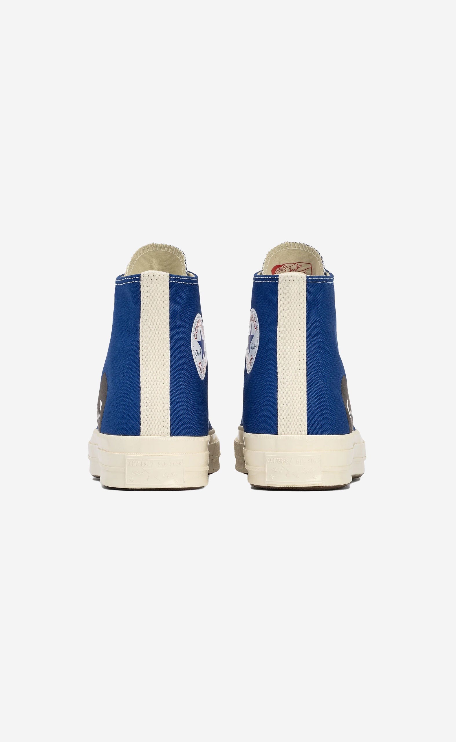 BLUE PLAY COMME DES GARÇONS X CONVERSE BLACK HEART CHUCK TAYLOR ALL STAR 70 HIGH