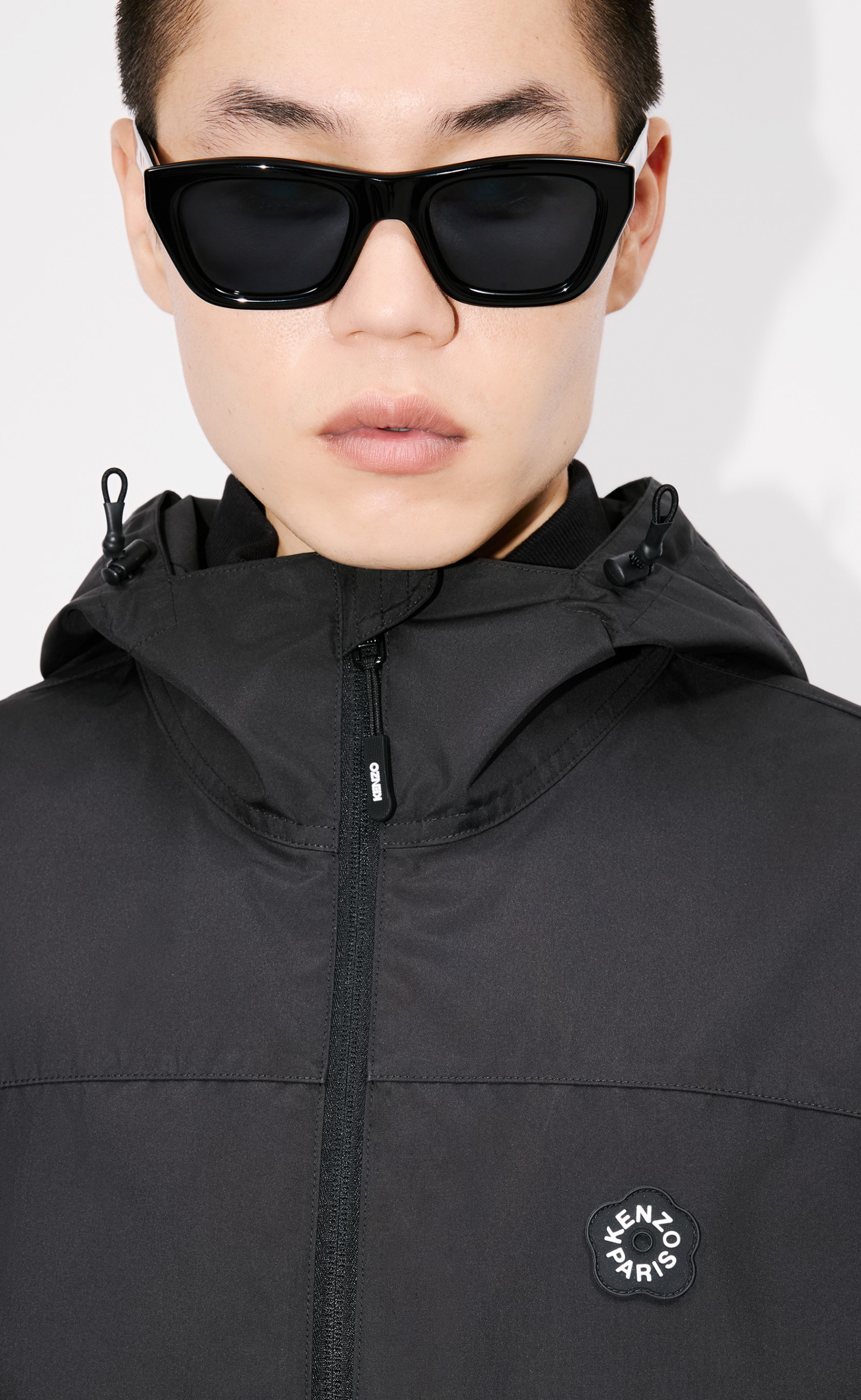 BOKE FLOWER 2.0 TECHNICAL WINDBREAKER BLACK JACKET