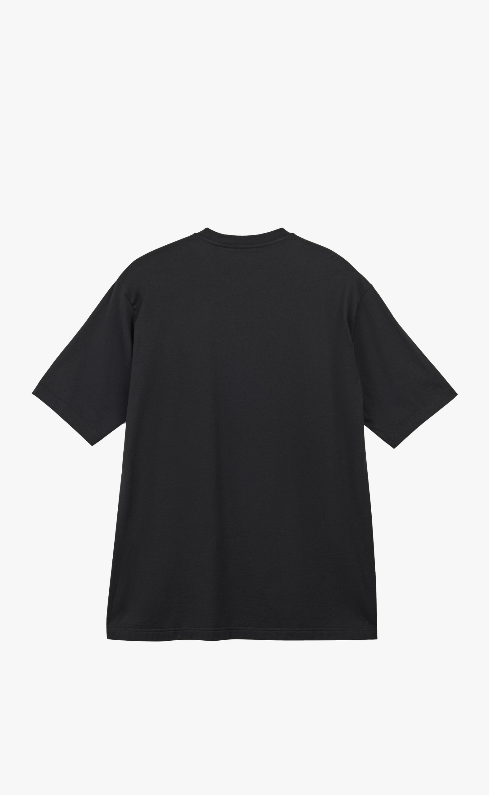 BOXY REGULAR CREW BLACK T-SHIRT