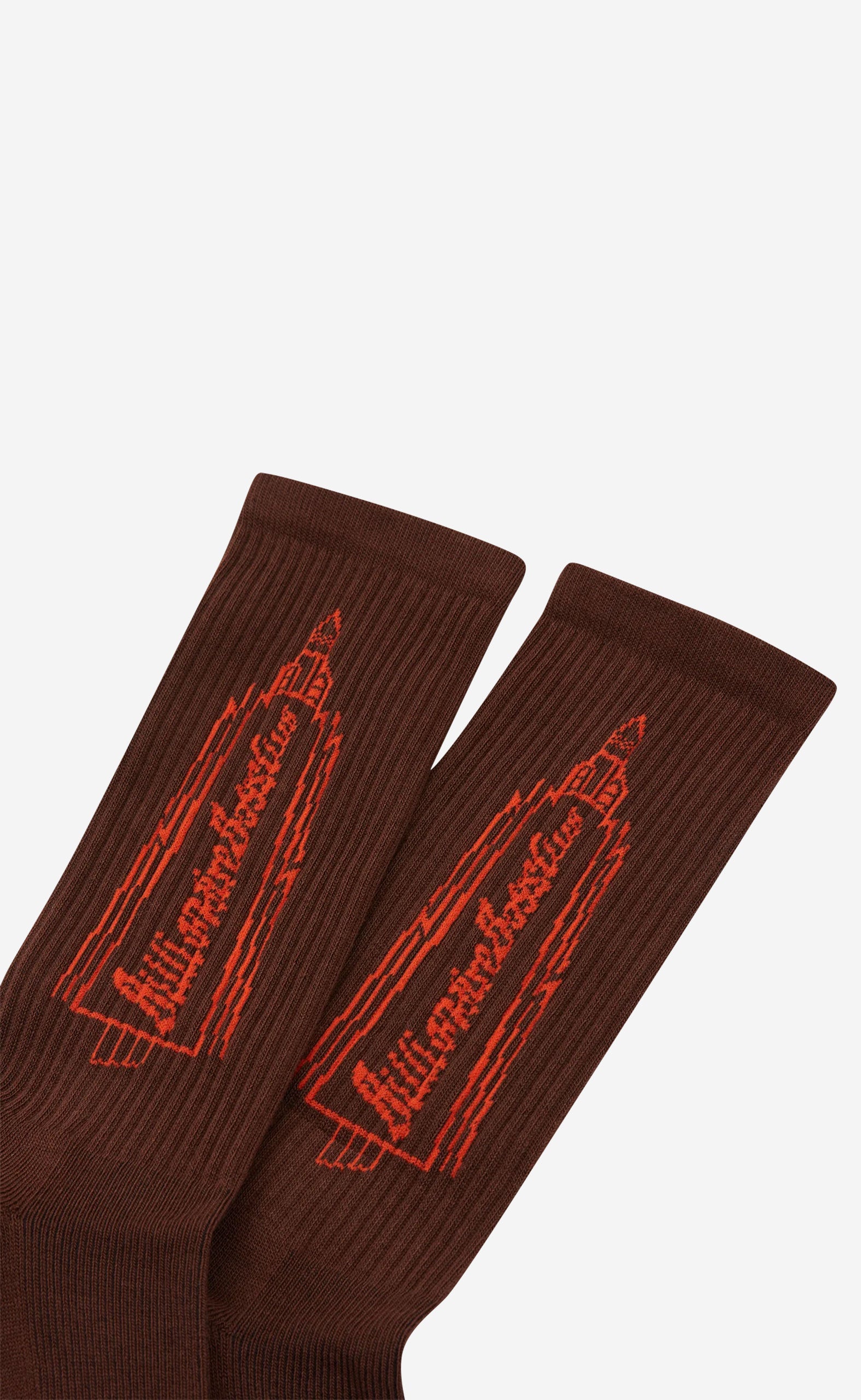 BROWN ROCKET LOGO SOCKS