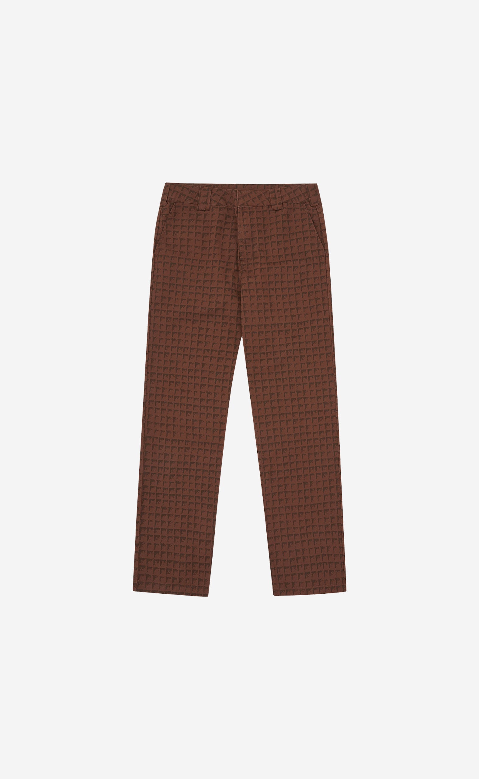 BROWN WAFFLE WORK PANTS