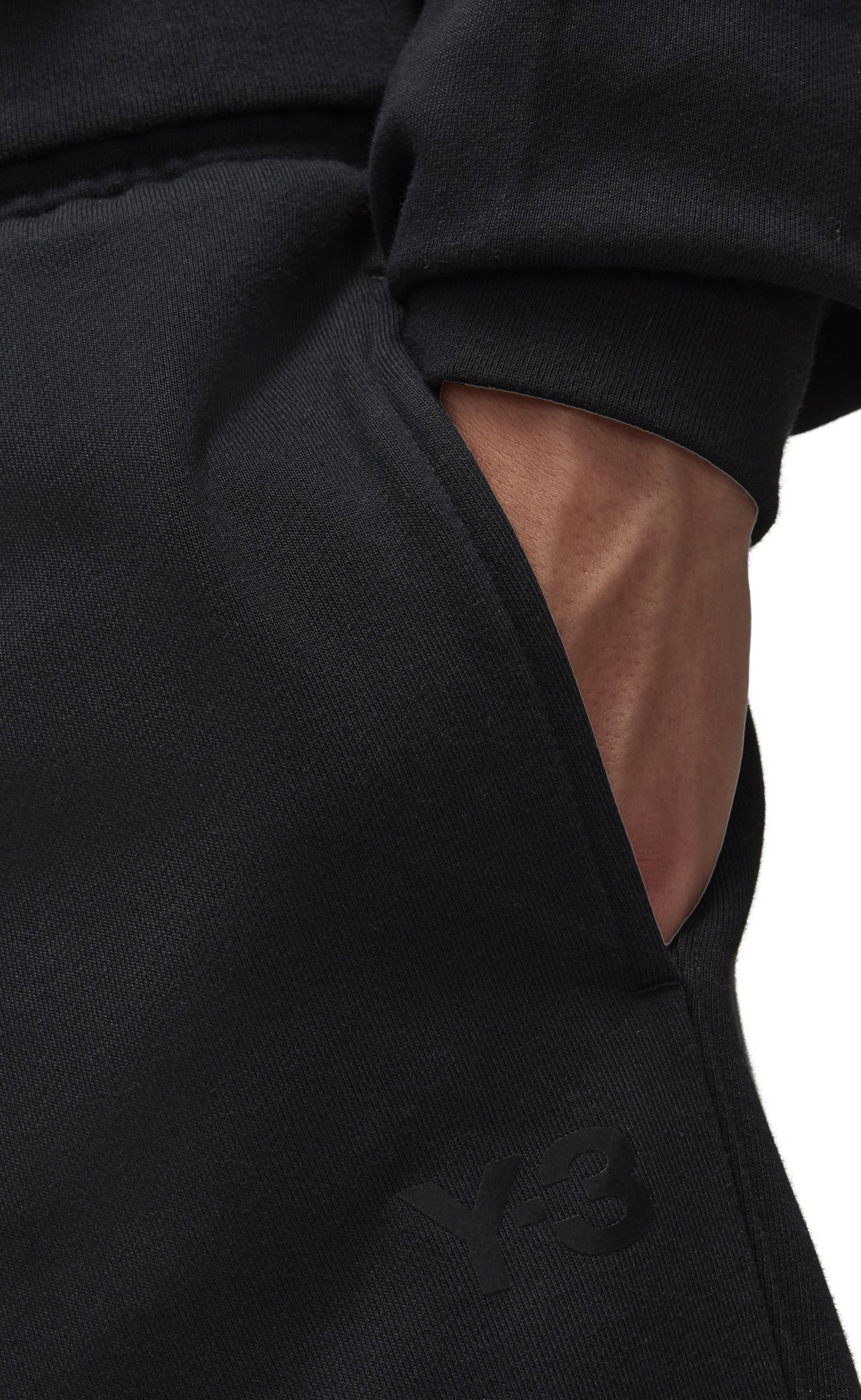 BRUSHED TERRY BLACK SWEATPANTS