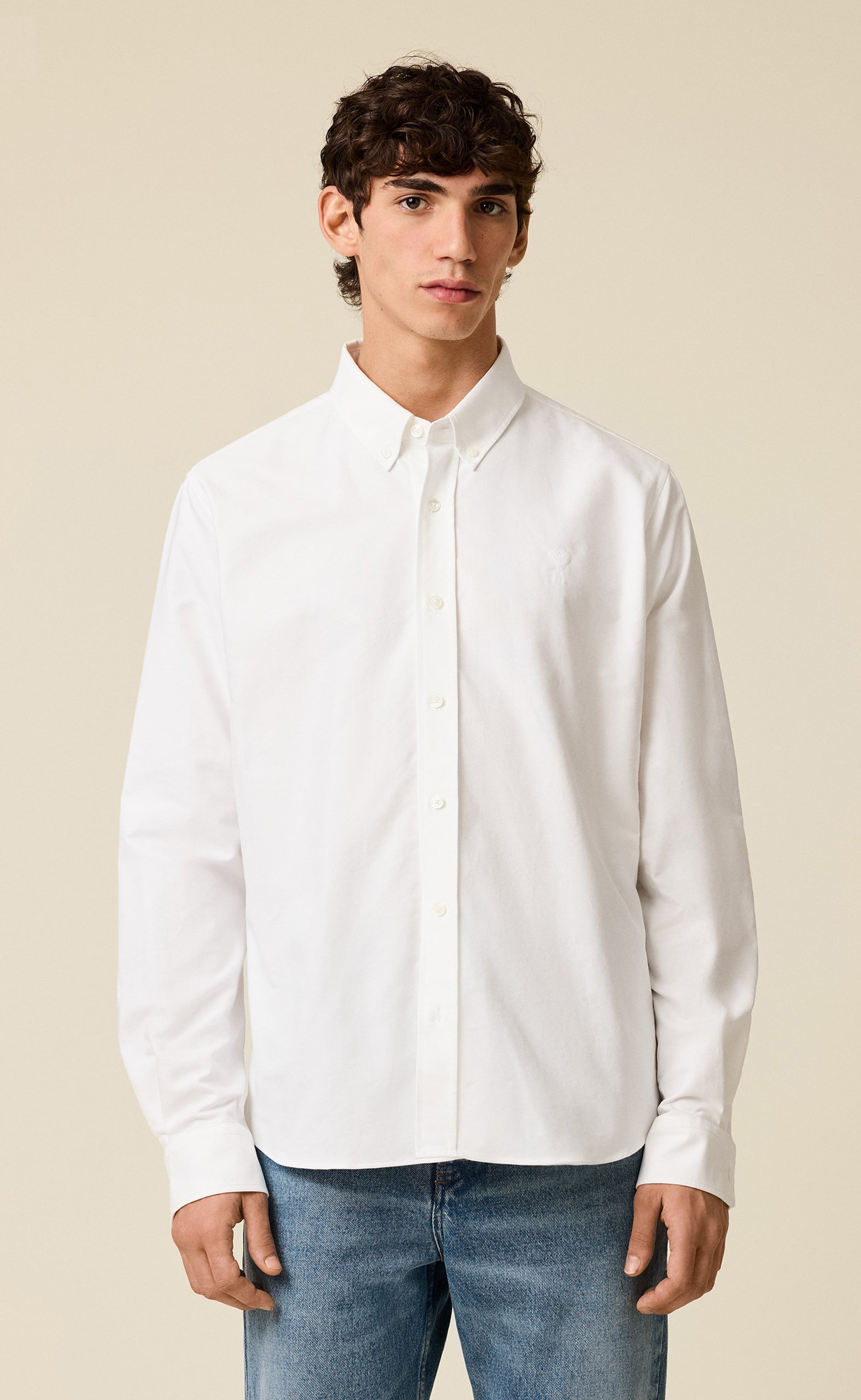 BUTTON DOWN COLLAR WHITE SHIRT