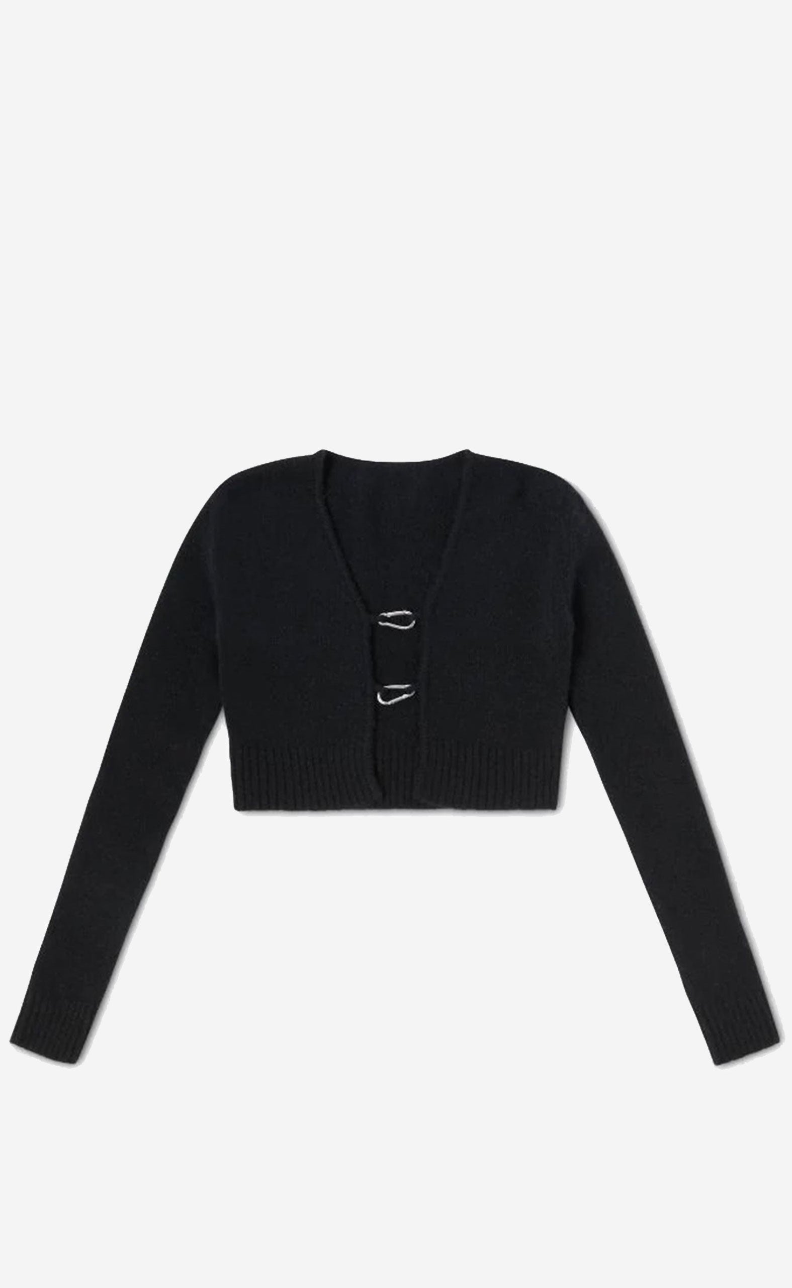 CARABINER KNIT CARDIGAN BLACK NO COLOR