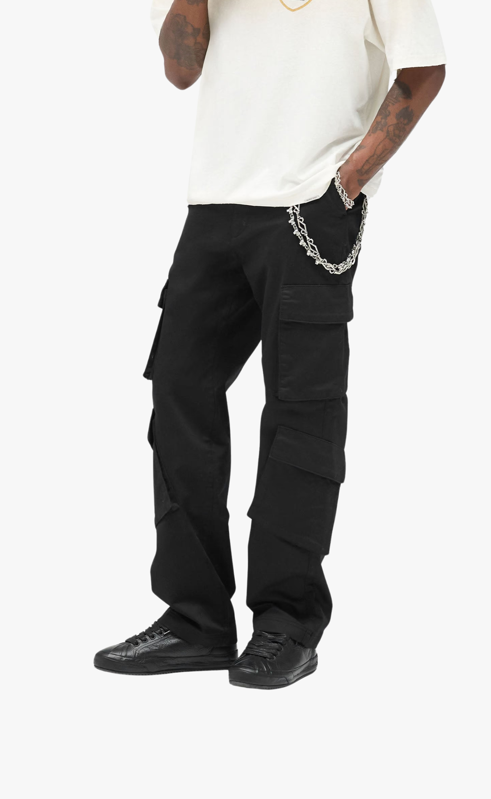 CARGO JET BLACK PANTS