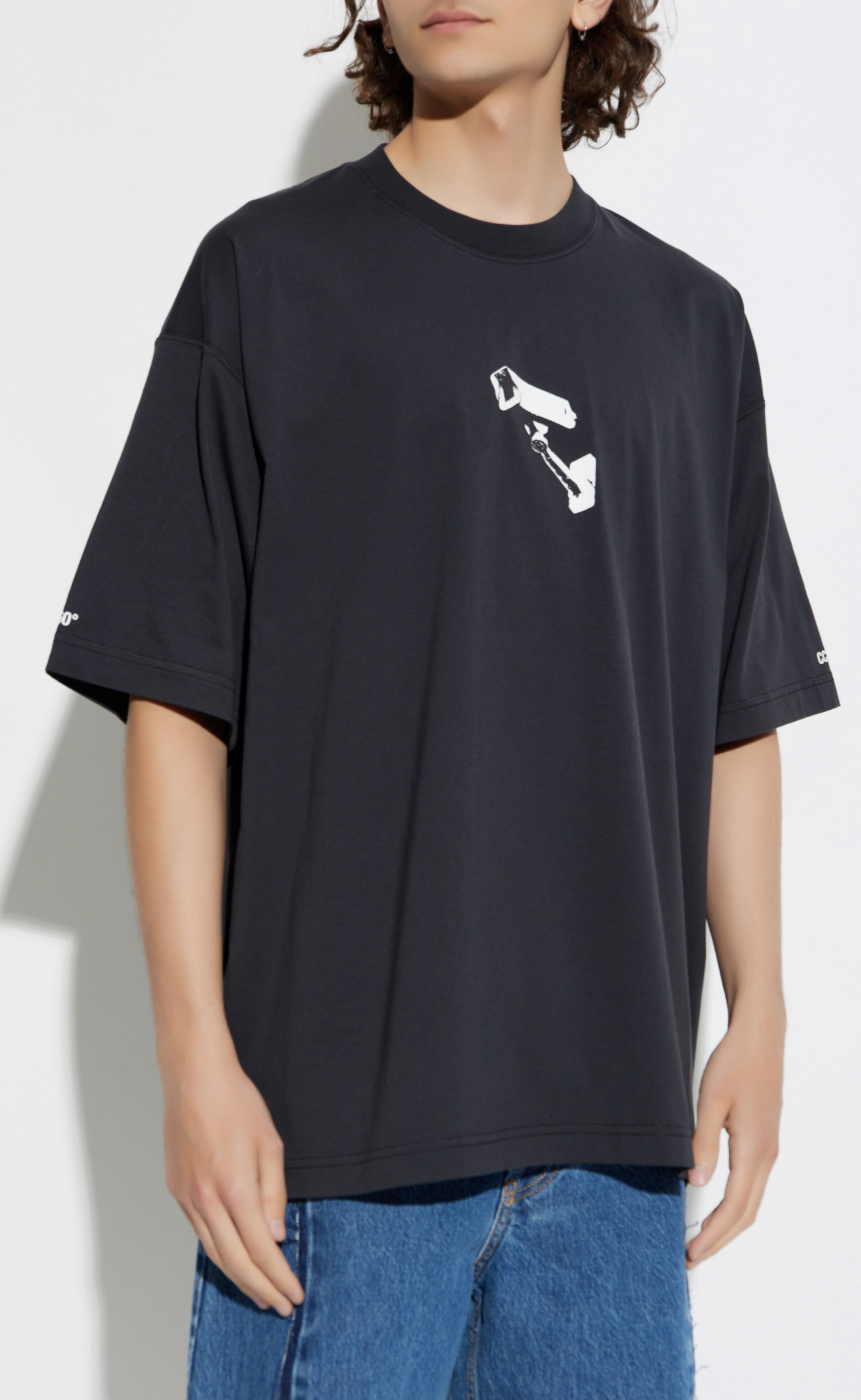 CCTV OVERSIZED WASHED BLACK T-SHIRT