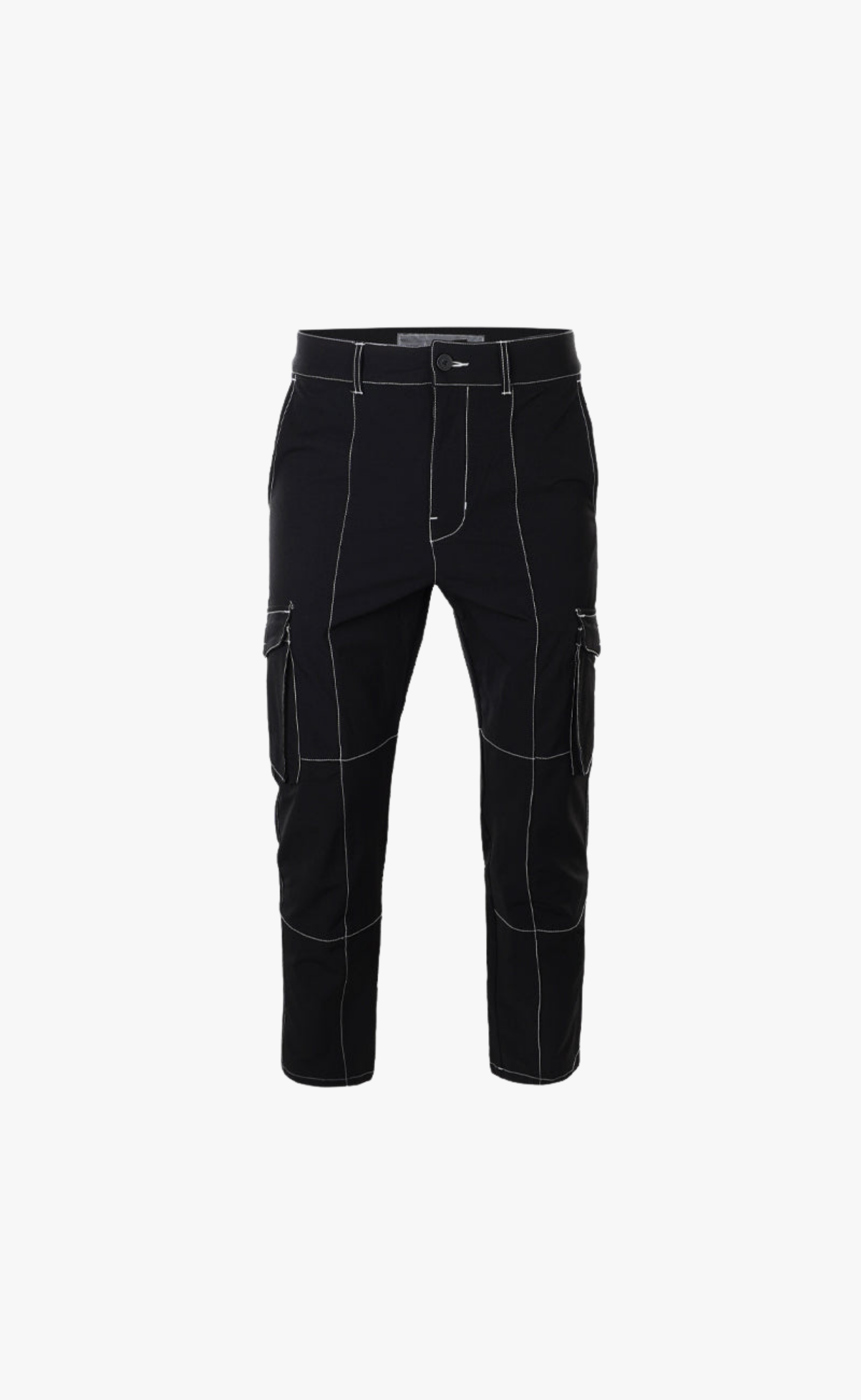 CEDRIC NYLON CARGO BLACK PANTS