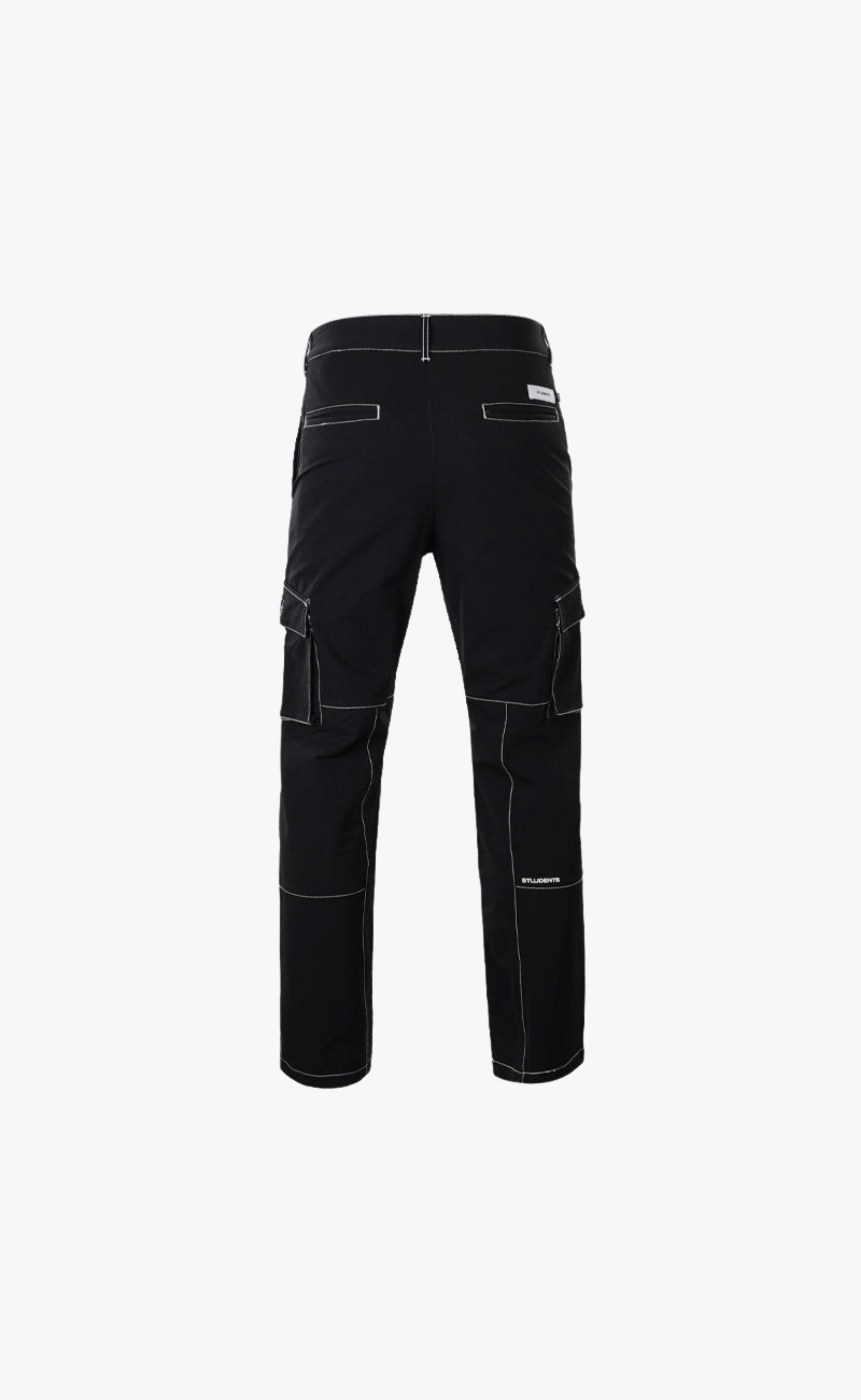 CEDRIC NYLON CARGO BLACK PANTS