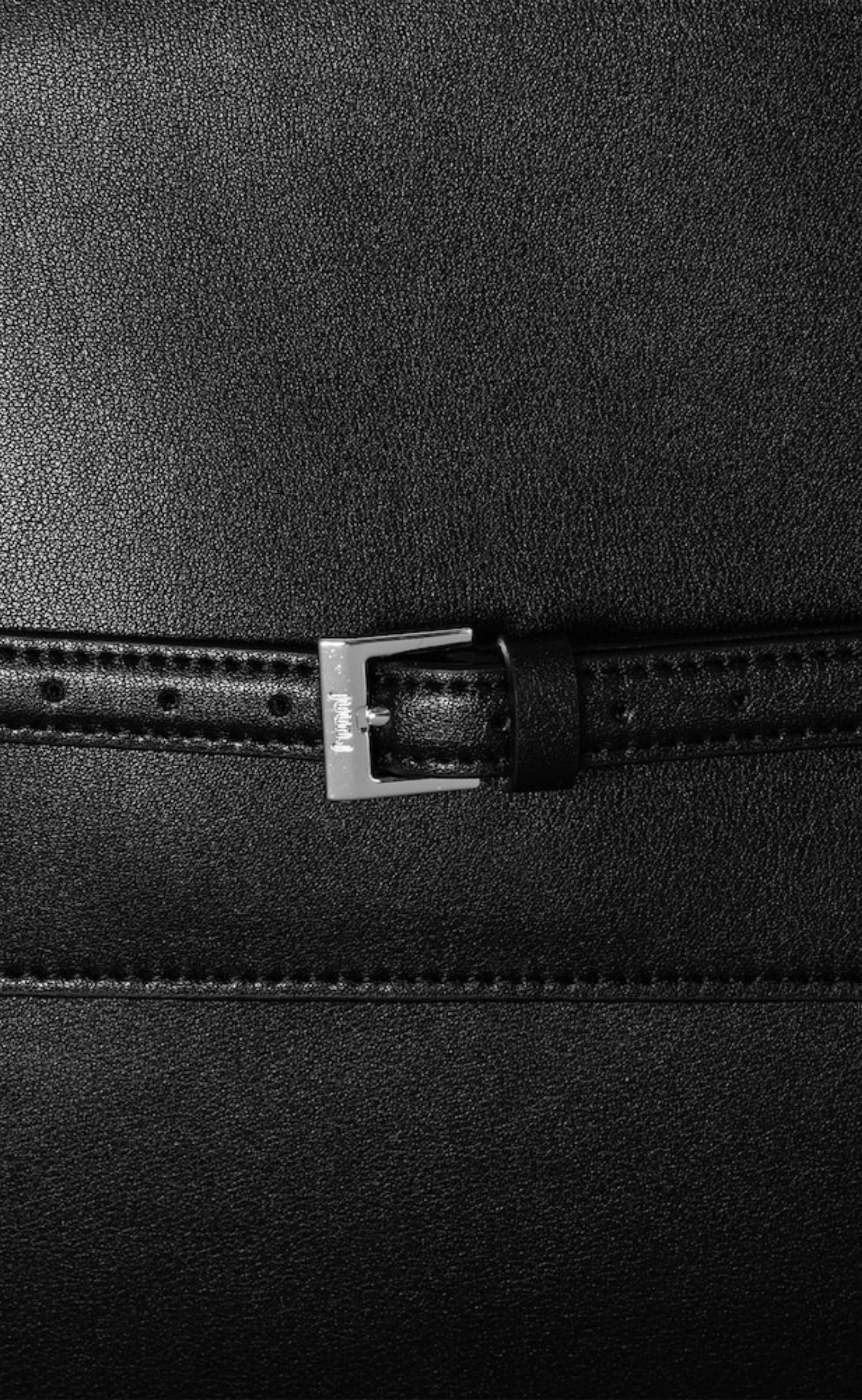 CLASSIC LEATHER SHOULDER GREY BAG