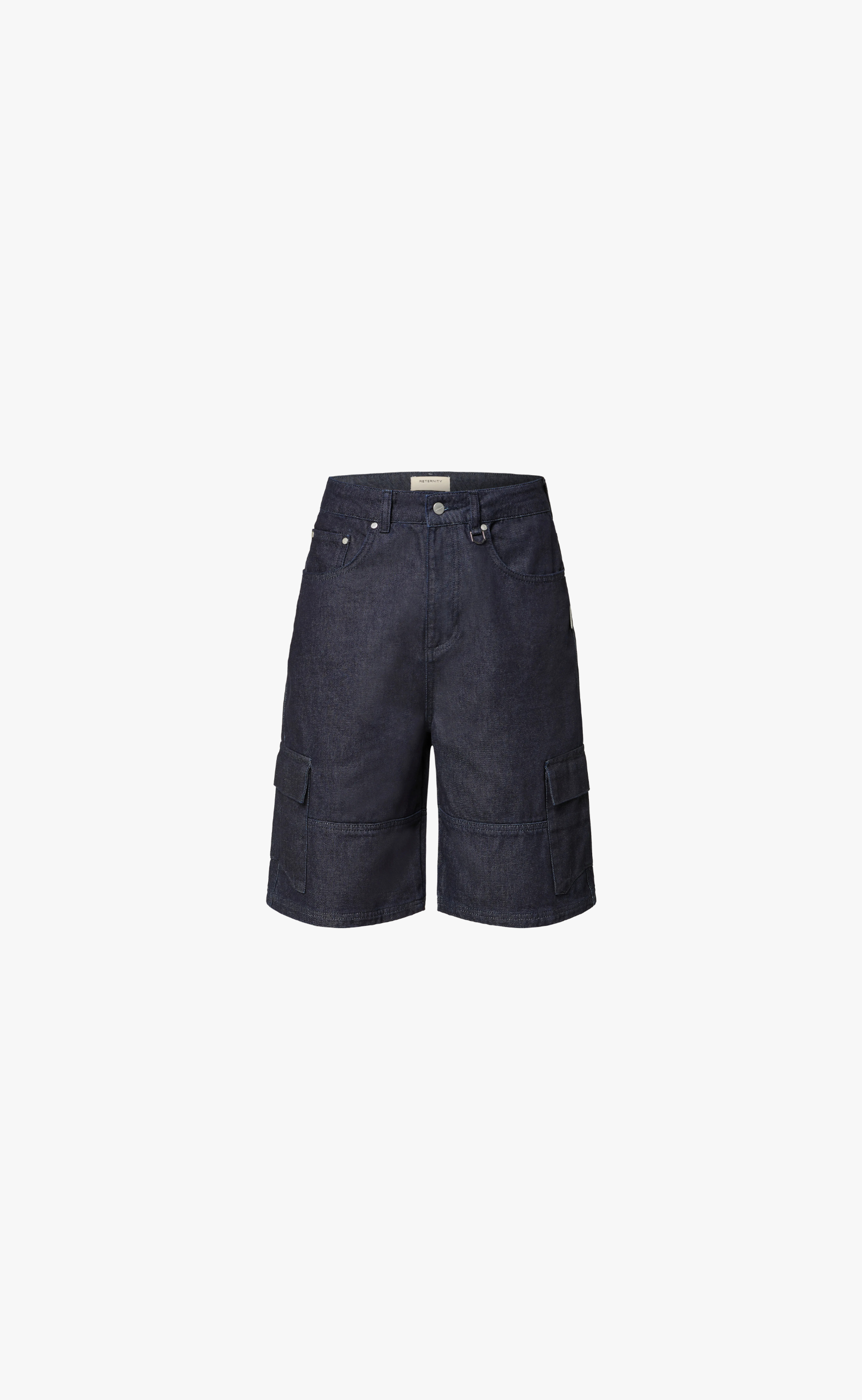CONCEPTION CARGO RAW DENIM SHORTS