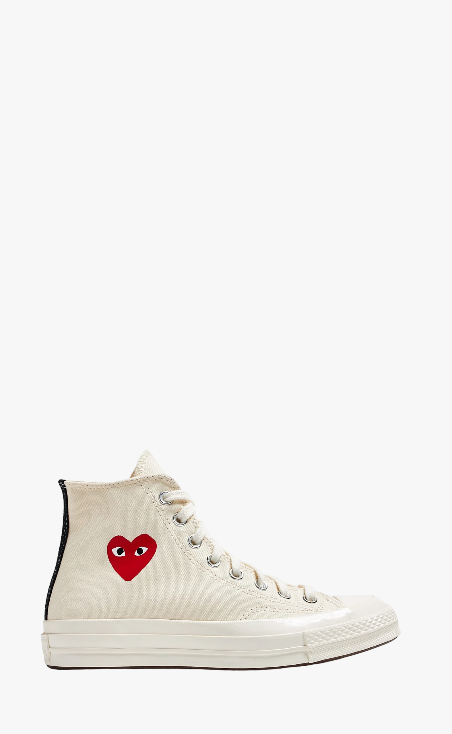 CONVERSE SMALL RED HEART HIGH TOP BEIGE SNEAKER