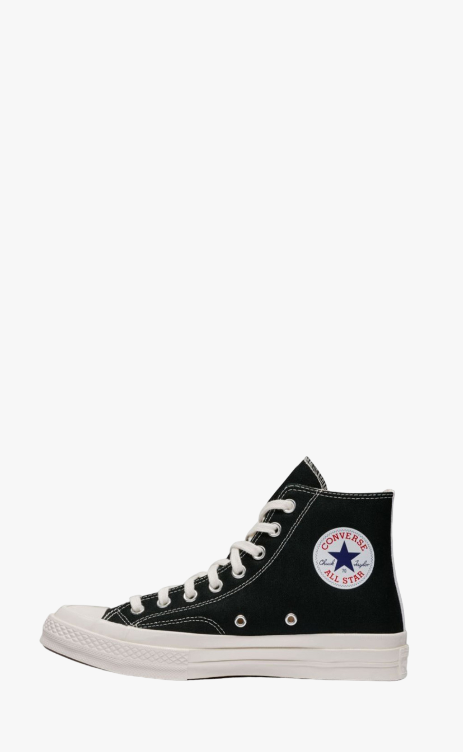 CONVERSE SMALL RED HEART HIGH TOP BLACK SNEAKER