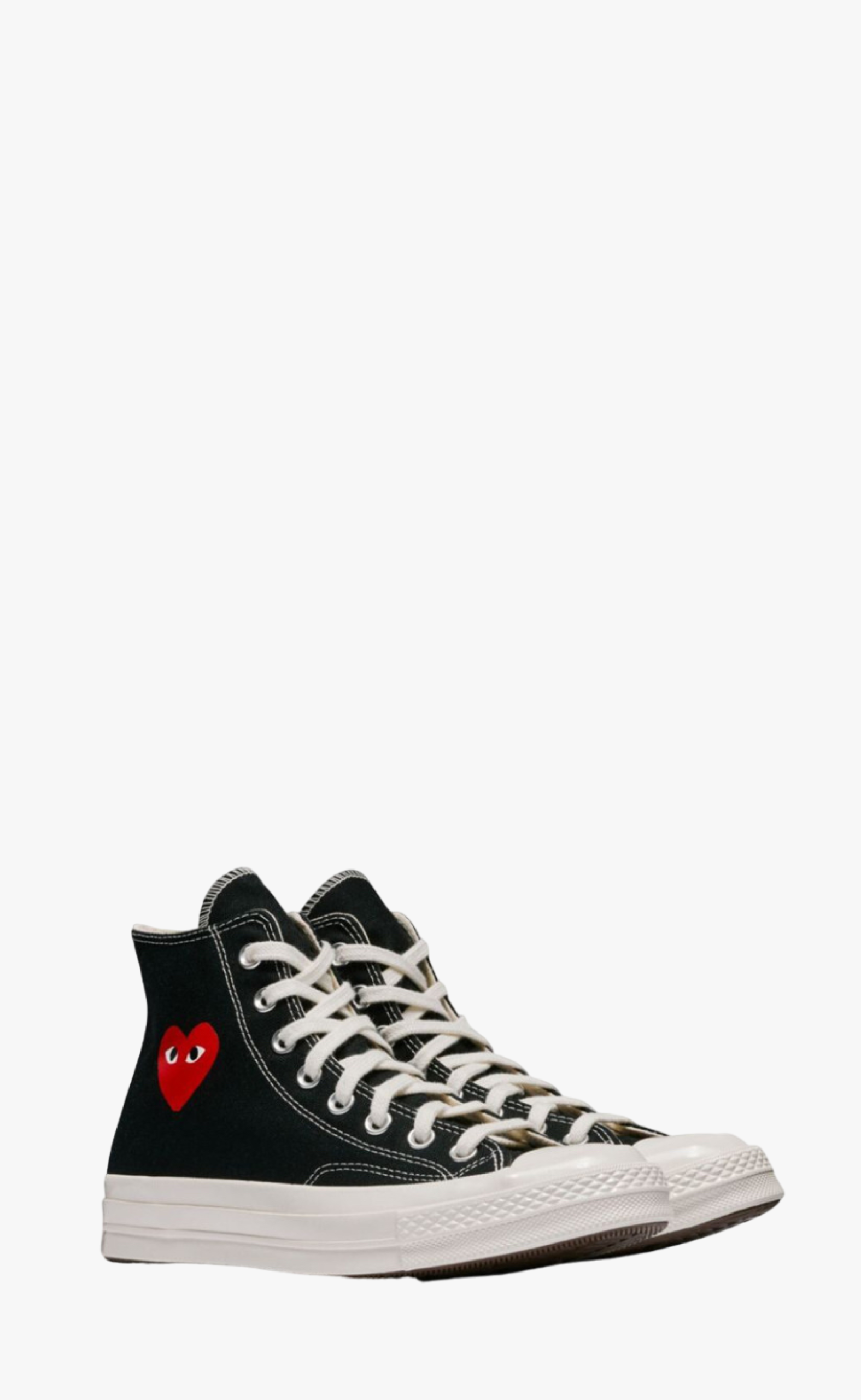 CONVERSE SMALL RED HEART HIGH TOP BLACK SNEAKER