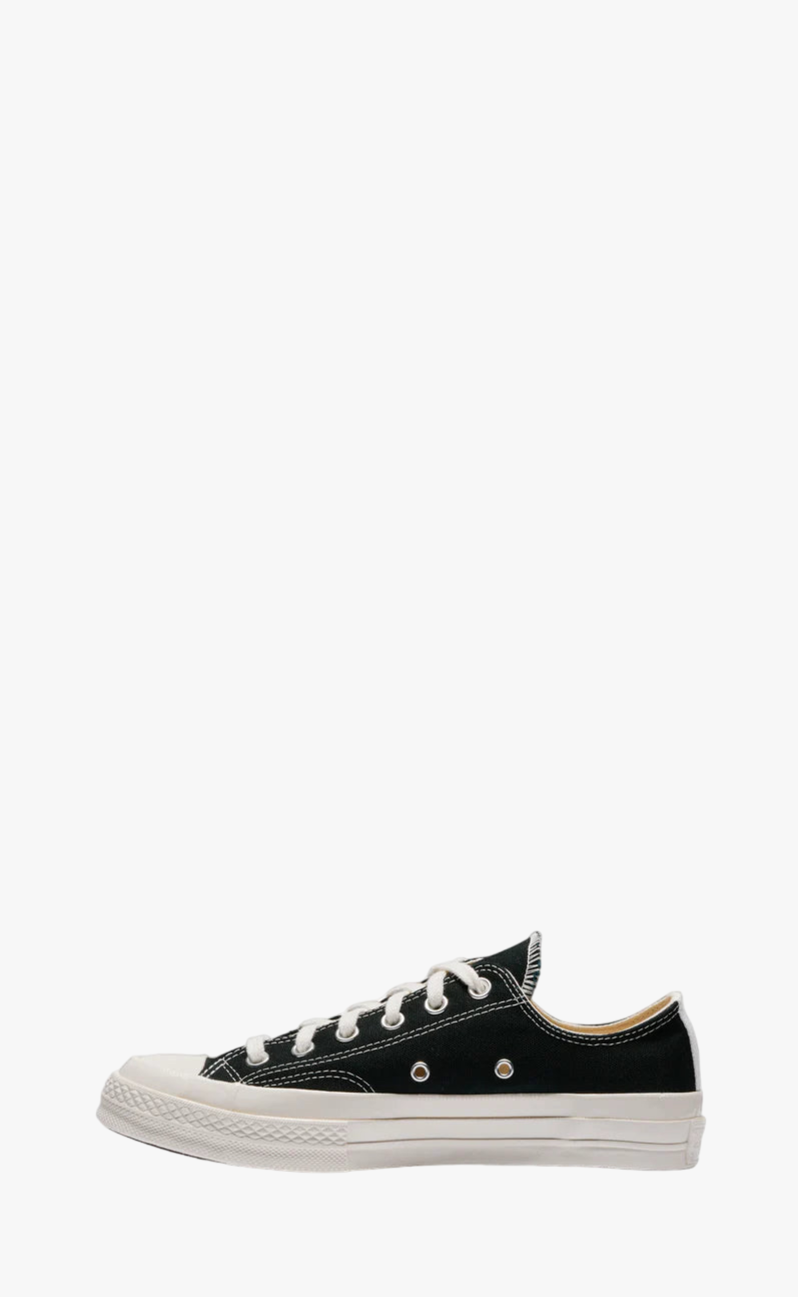 CONVERSE SMALL RED HEART LOW TOP BLACK SNEAKER