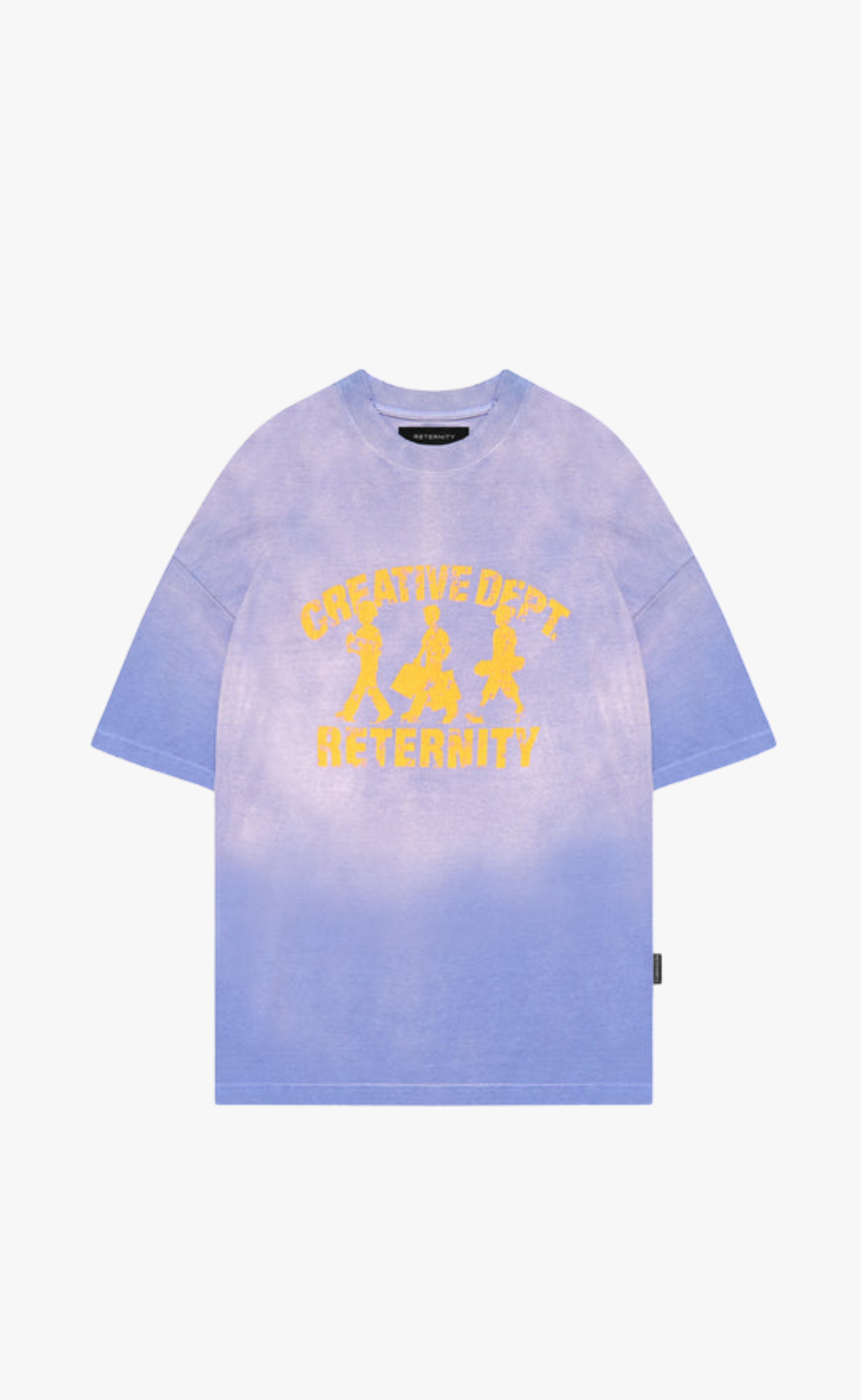 CREATIVE DEPT LOGO WASHED PURPLE T-SHIRT