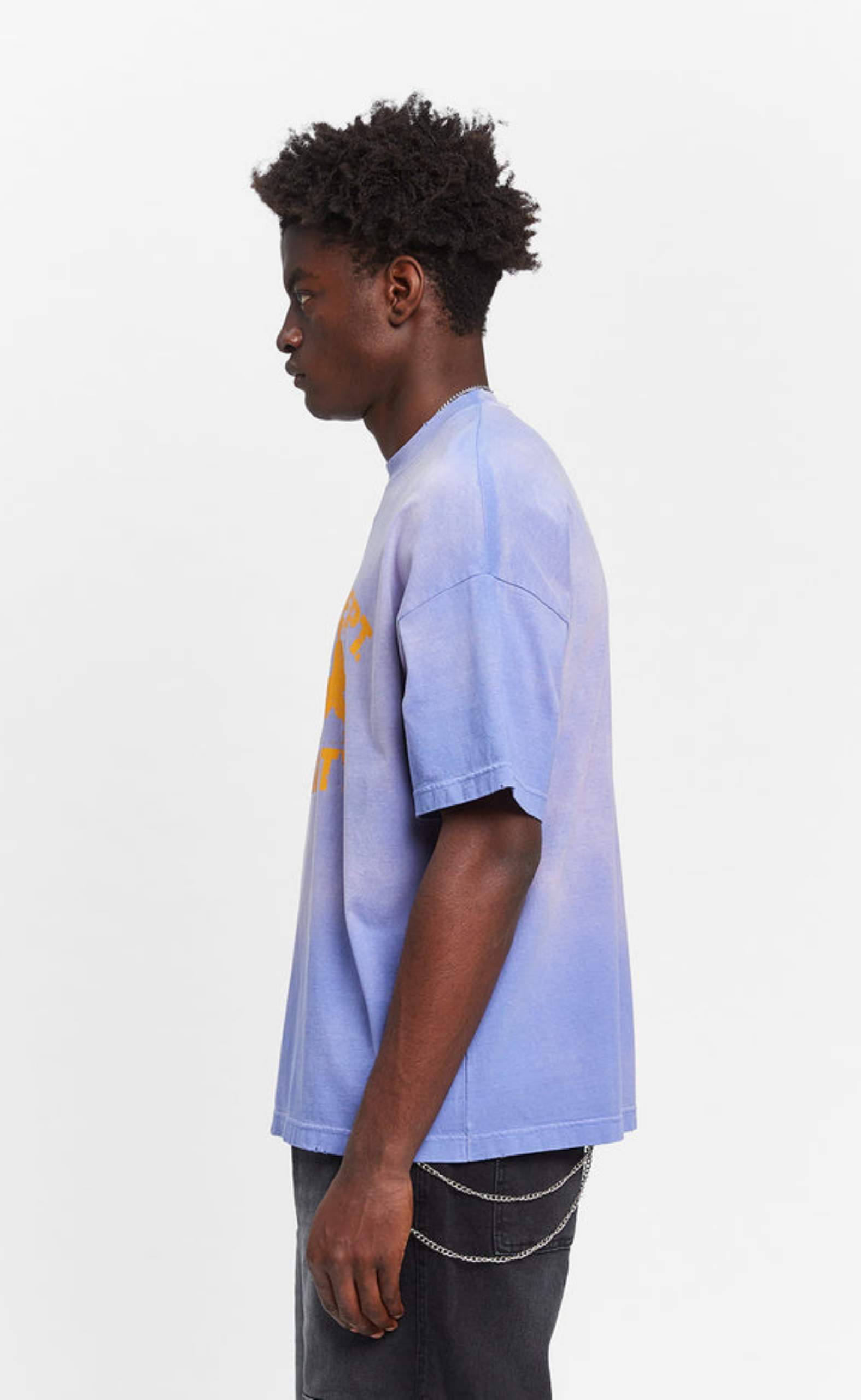 CREATIVE DEPT LOGO WASHED PURPLE T-SHIRT