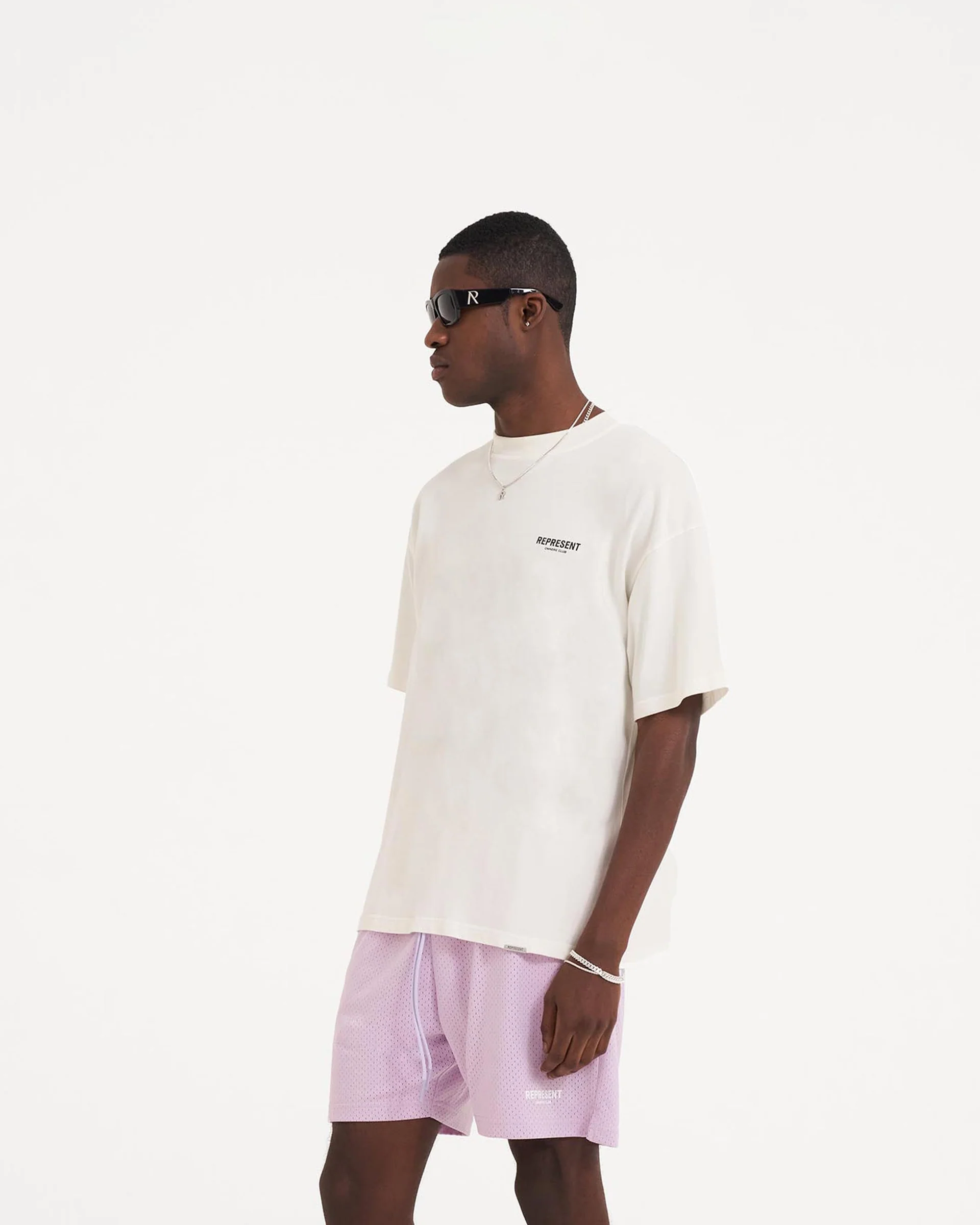 REPRESENT OWNERS CLUB FLAT WHITE T-SHIRT