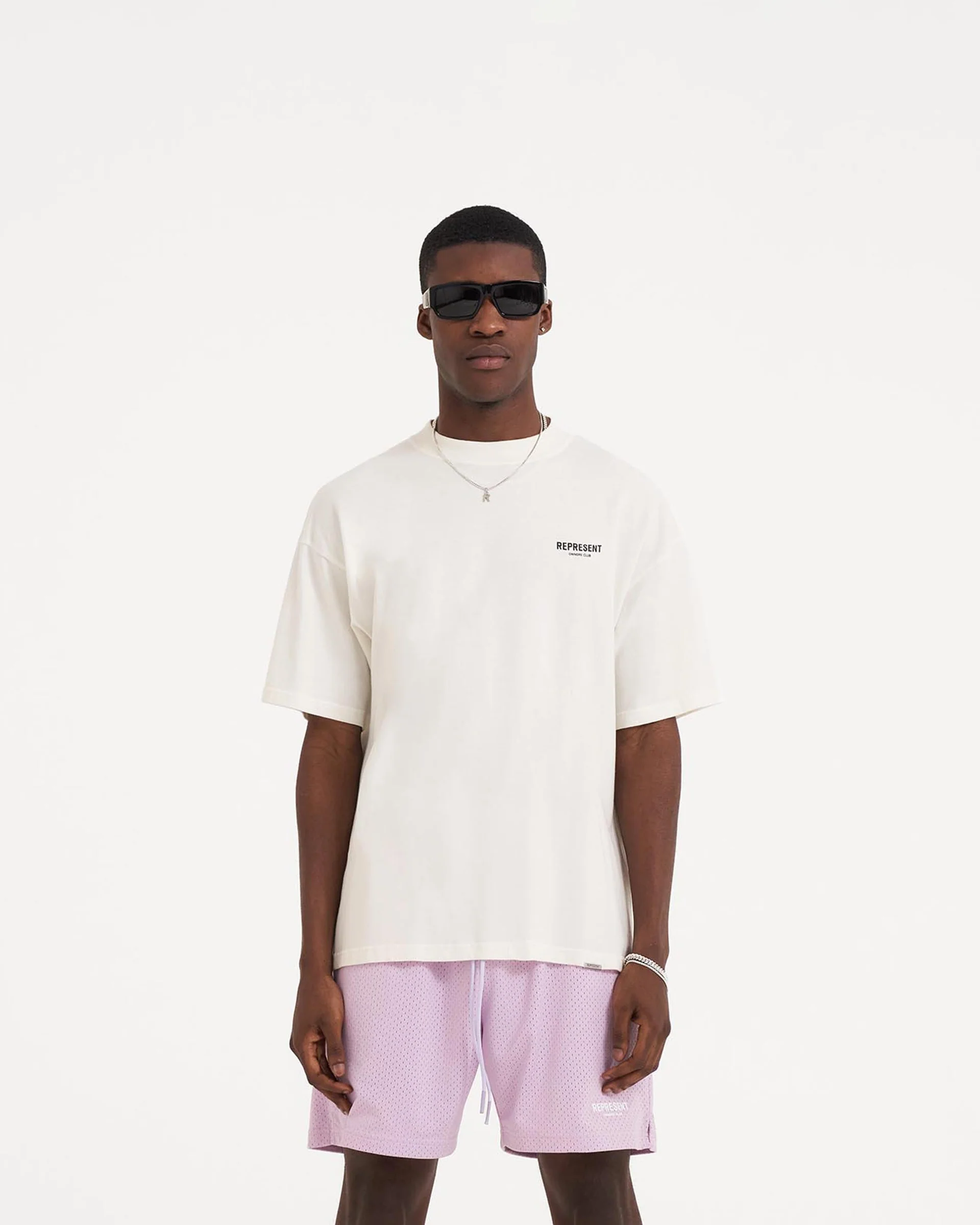 REPRESENT OWNERS CLUB FLAT WHITE T-SHIRT