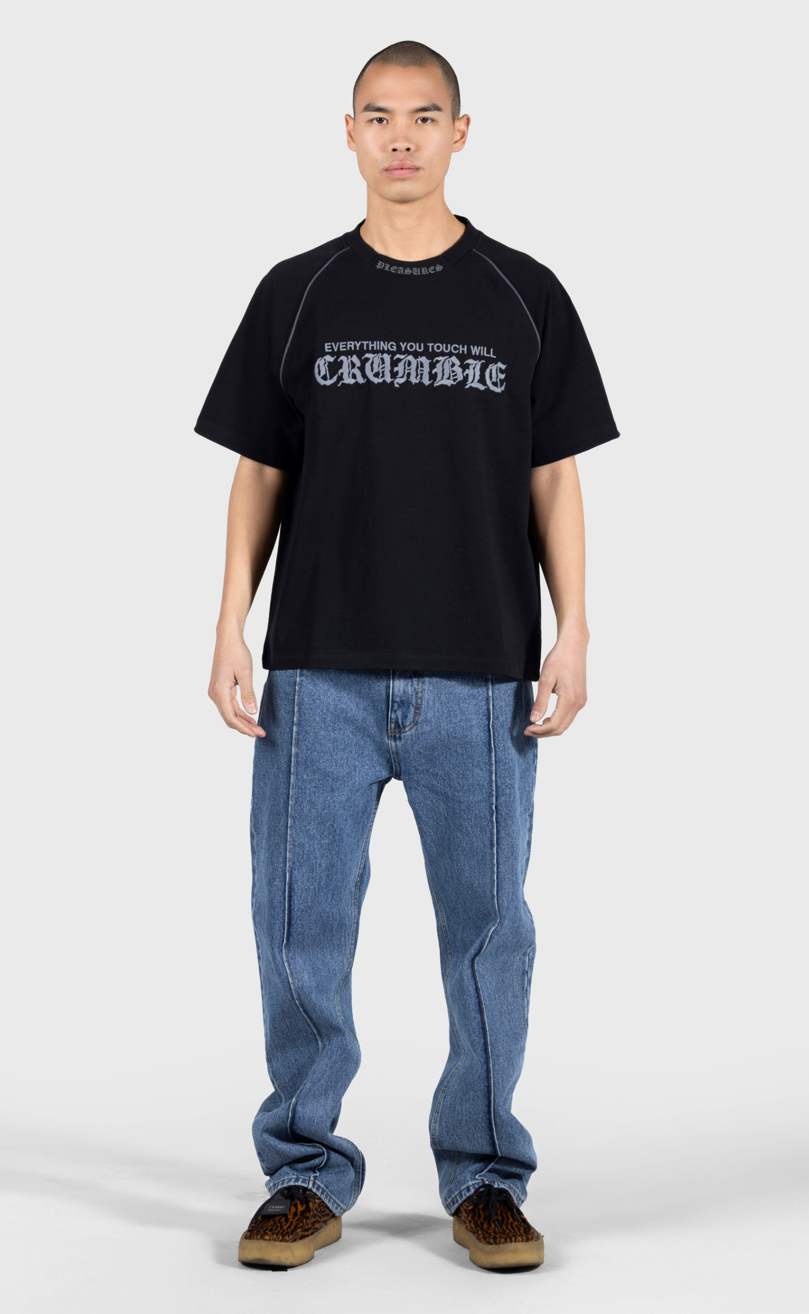 CRUMBLE HEAVYWEIGHT RAGLAN BLACK T-SHIRT