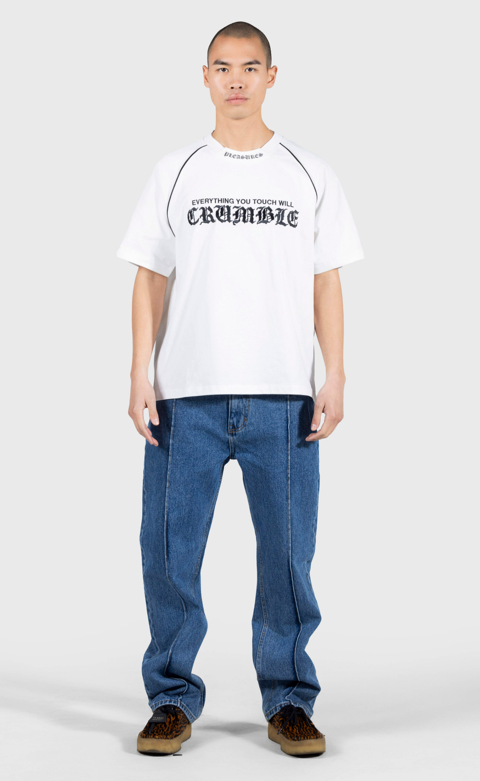 CRUMBLE HEAVYWEIGHT RAGLAN WHITE T-SHIRT