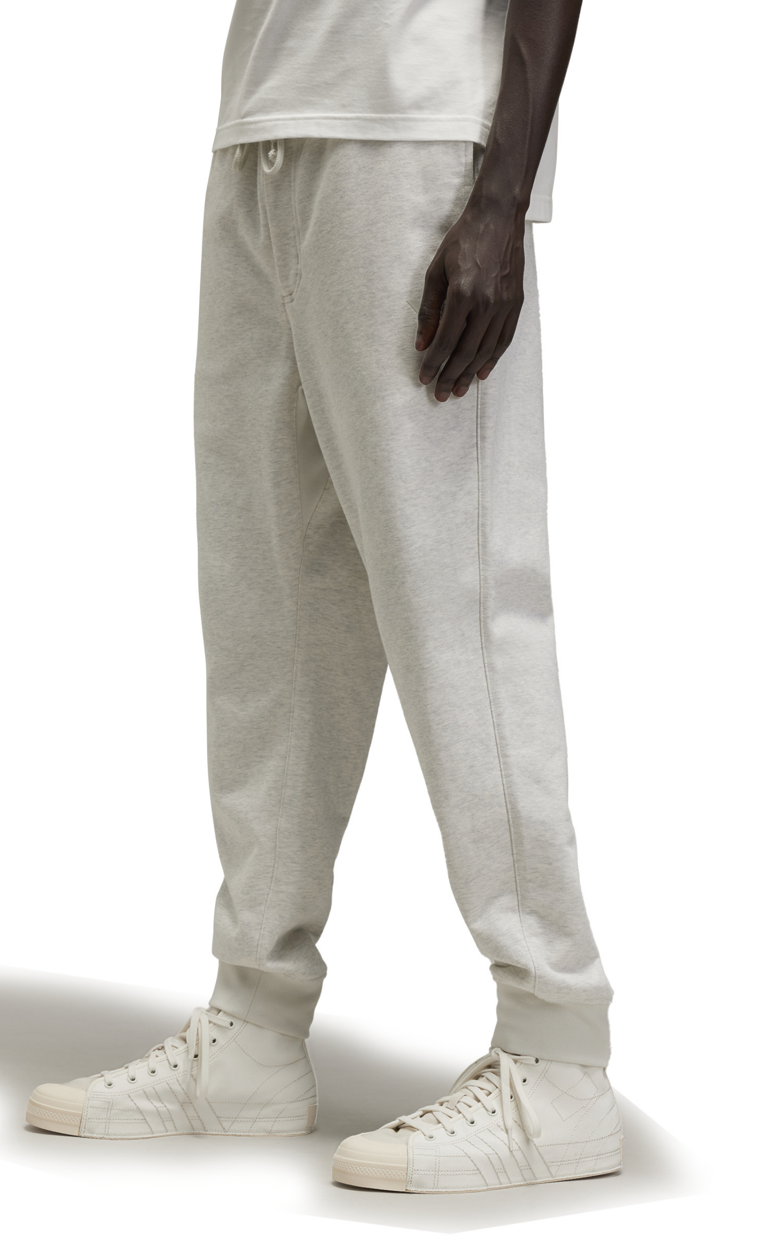 CUFFED FRENCH TERRY GREY SWEATPANTS