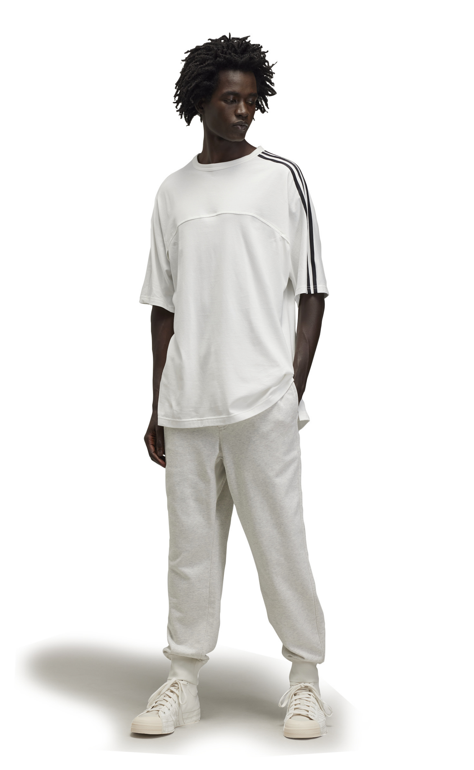 CUFFED FRENCH TERRY GREY SWEATPANTS