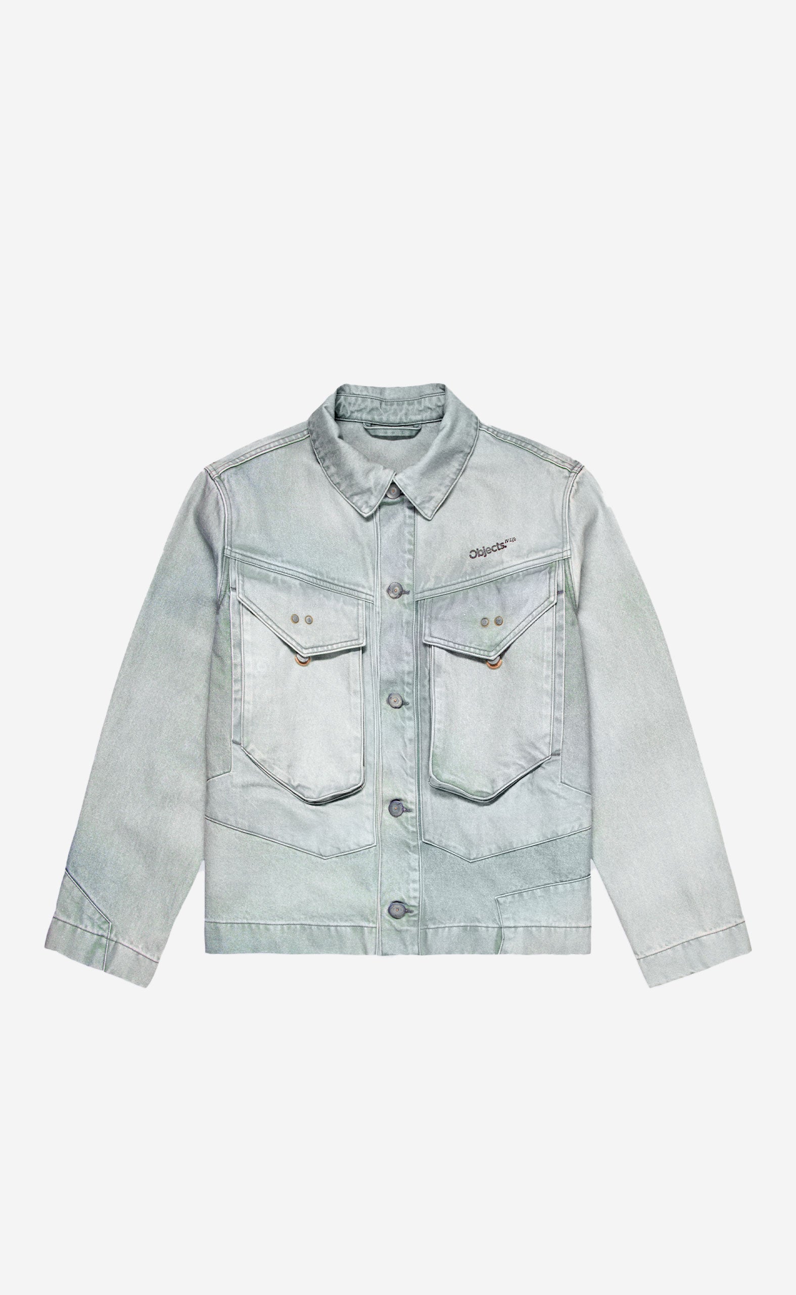 DENIM JACKET PATINA GREEN