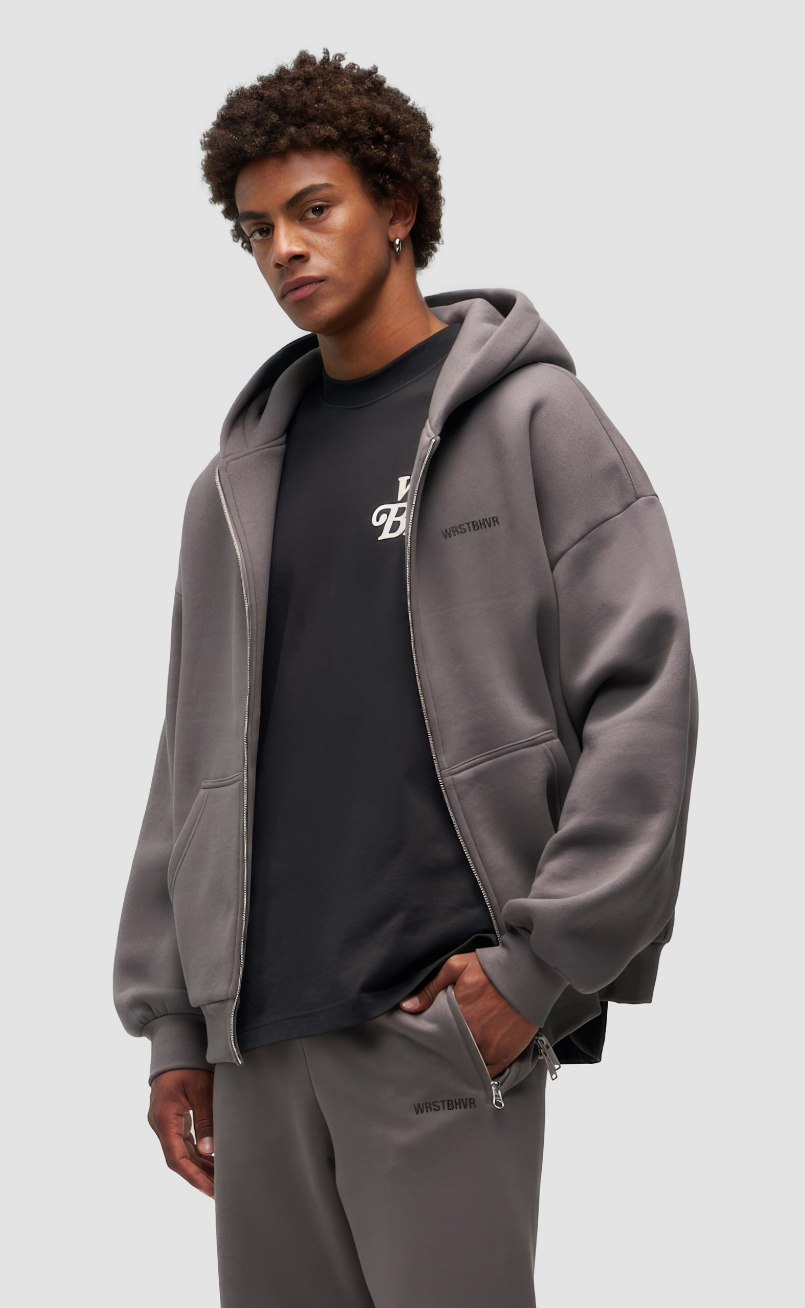 DIAGO V2 ZIP DARK GRAY HOODIE
