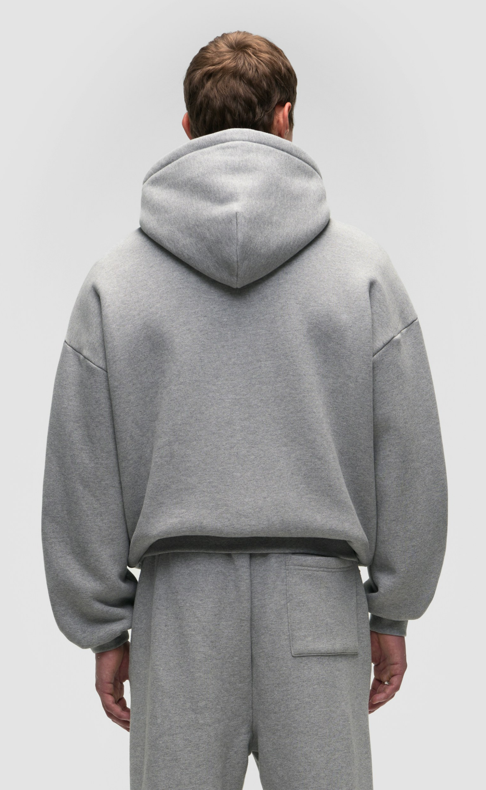 DIAGO V2 ZIP GRAY MELANGE HOODIE