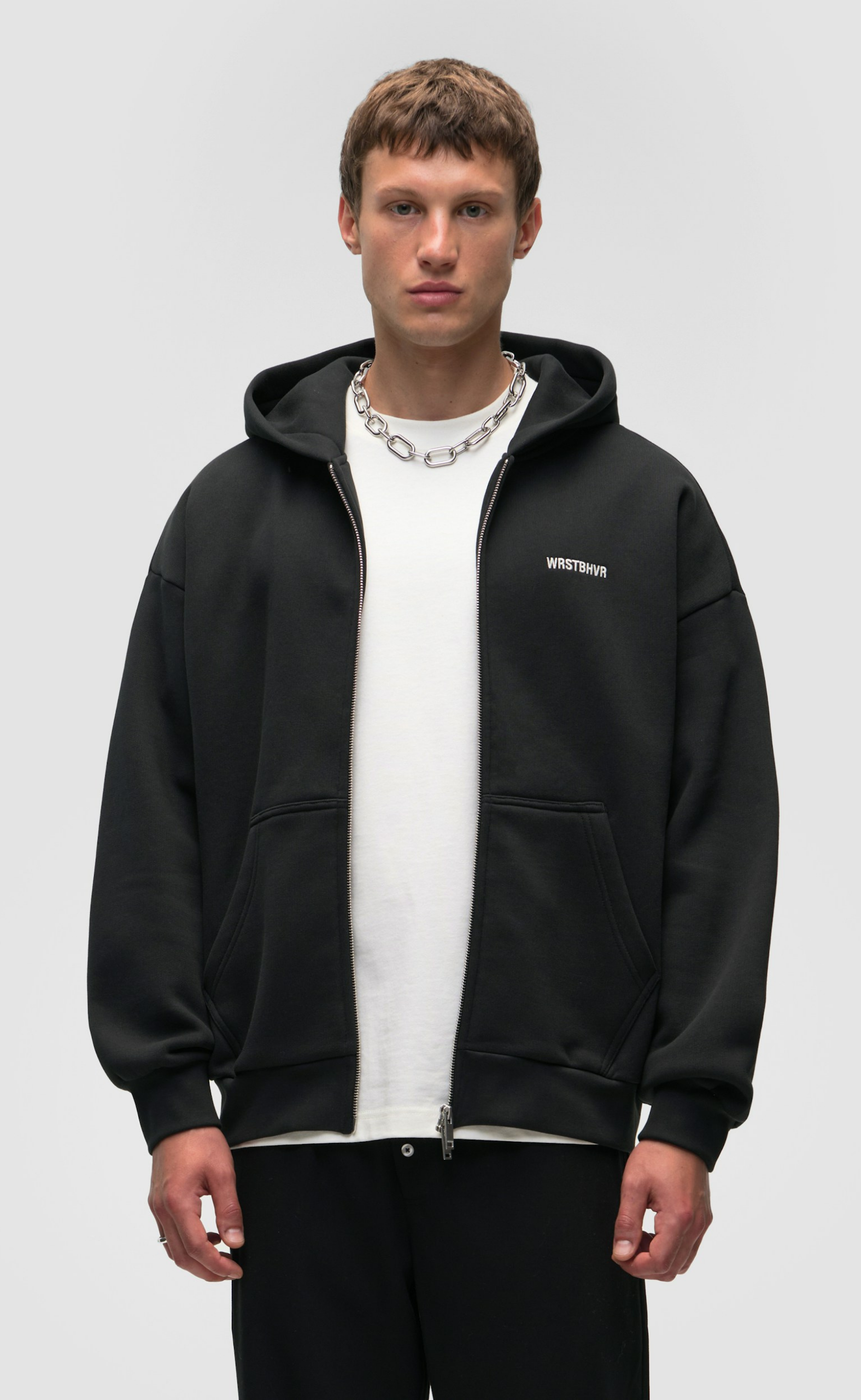 DIAGO V2 ZIP JET BLACK HOODIE