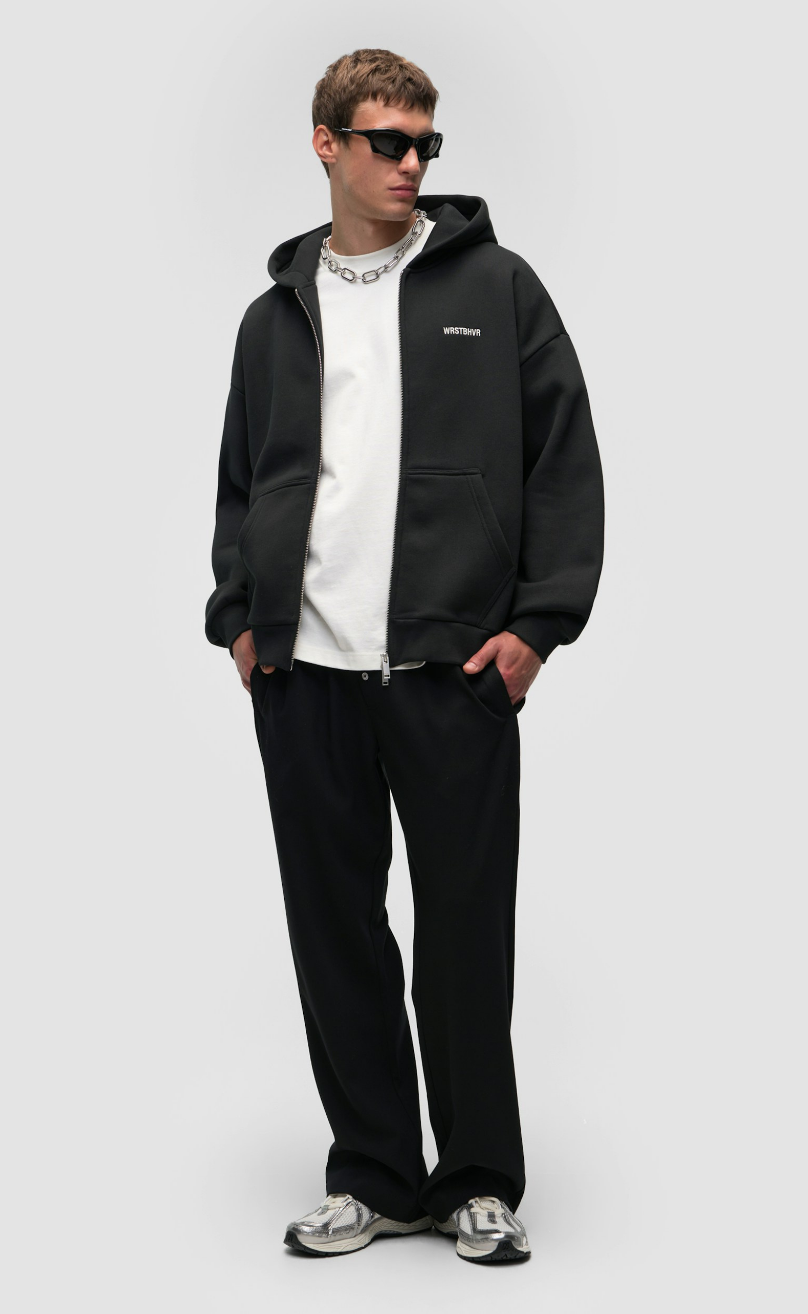 DIAGO V2 ZIP JET BLACK HOODIE