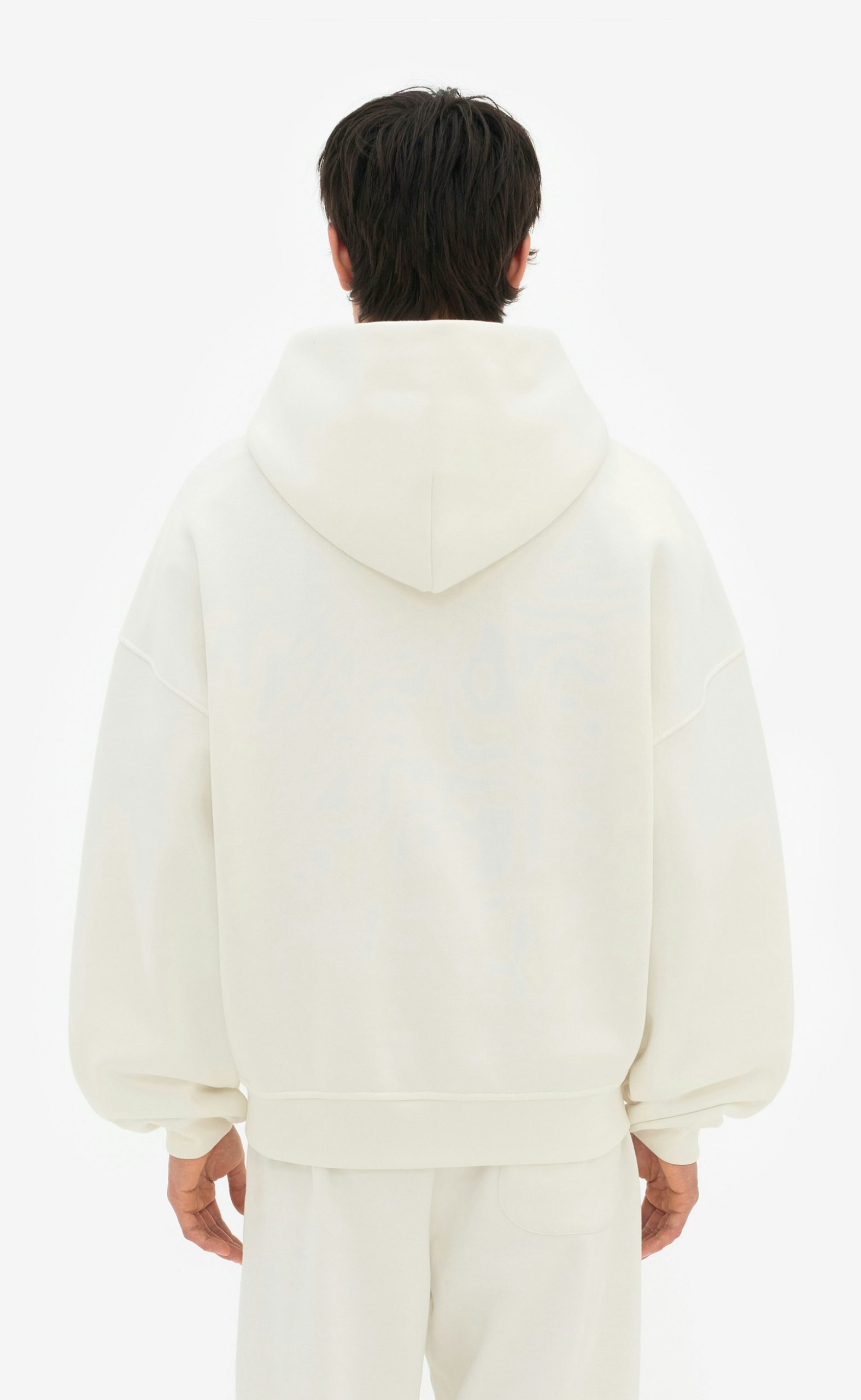 DIAGO ZIP WHITE HOODIE