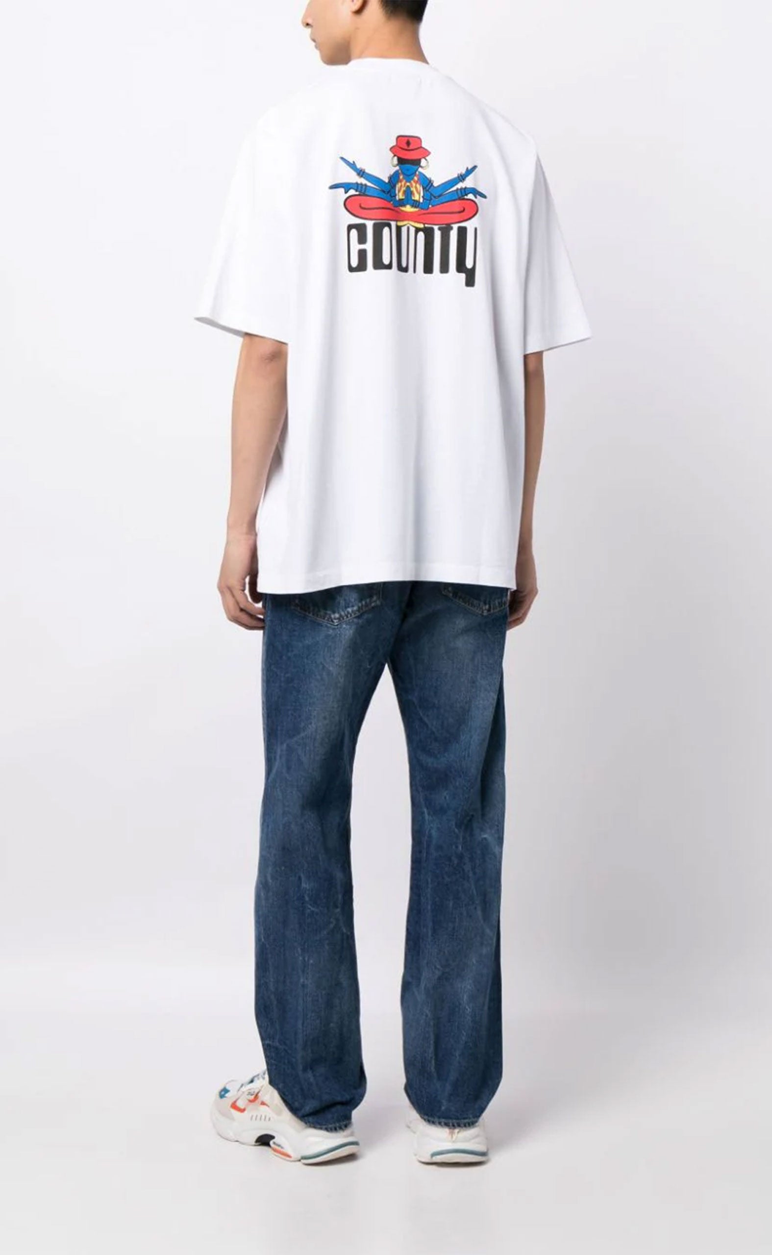DISCO GOD OVER T-SHIRT WHITE BLACK