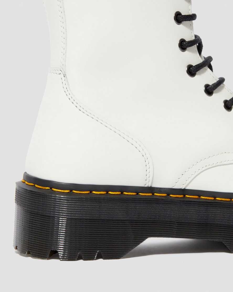 Jadon 8 Eye Boot White