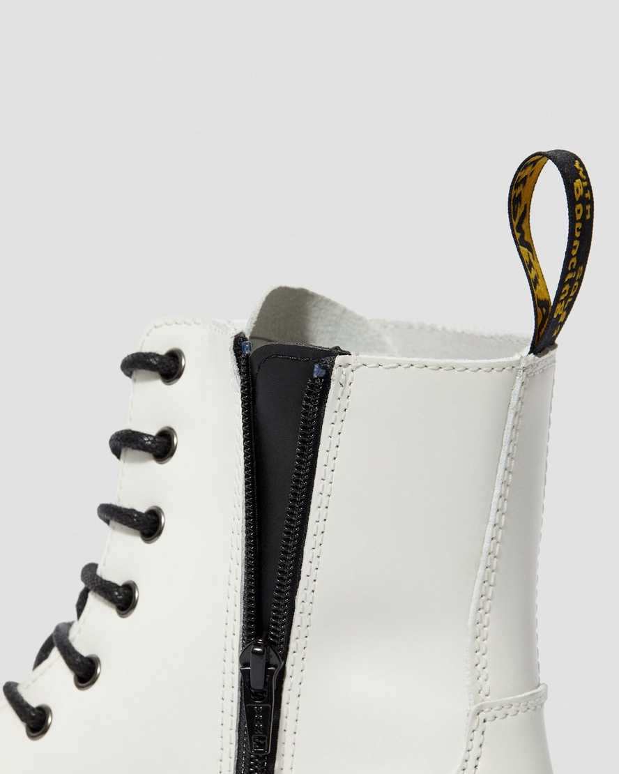 Jadon 8 Eye Boot White