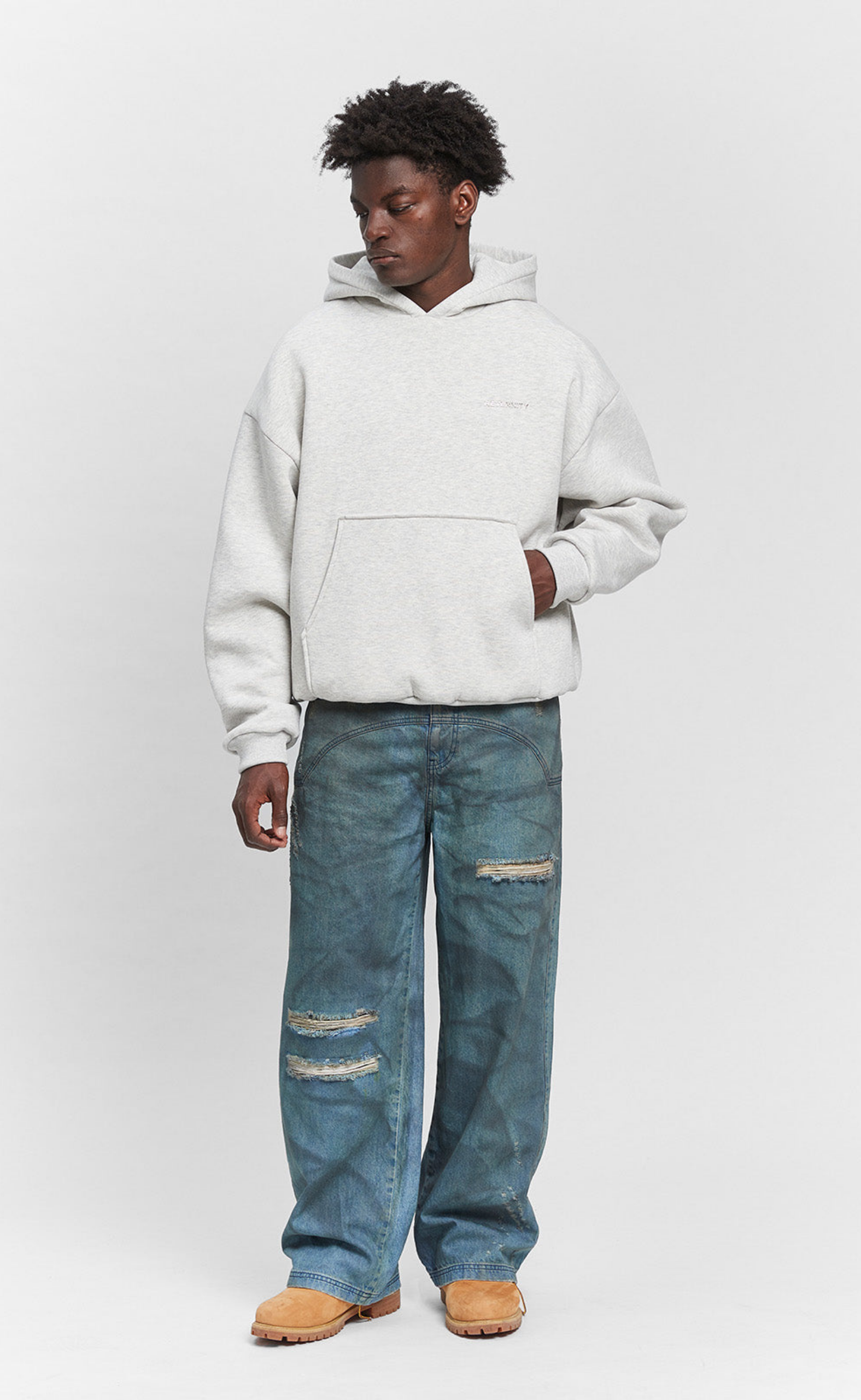 ÉVO MELANGE GREY HOODIE