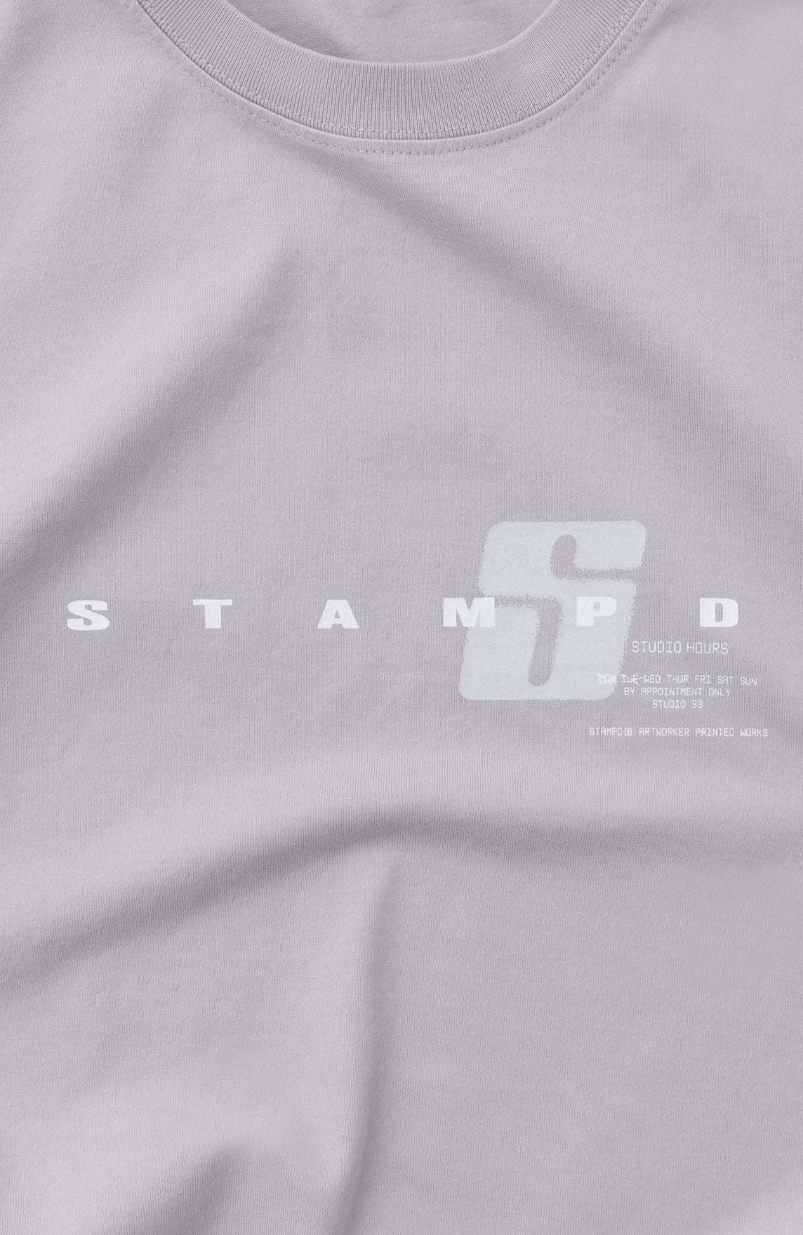 S24 GARMENT DYED TRANSIT ASH GREY TEE