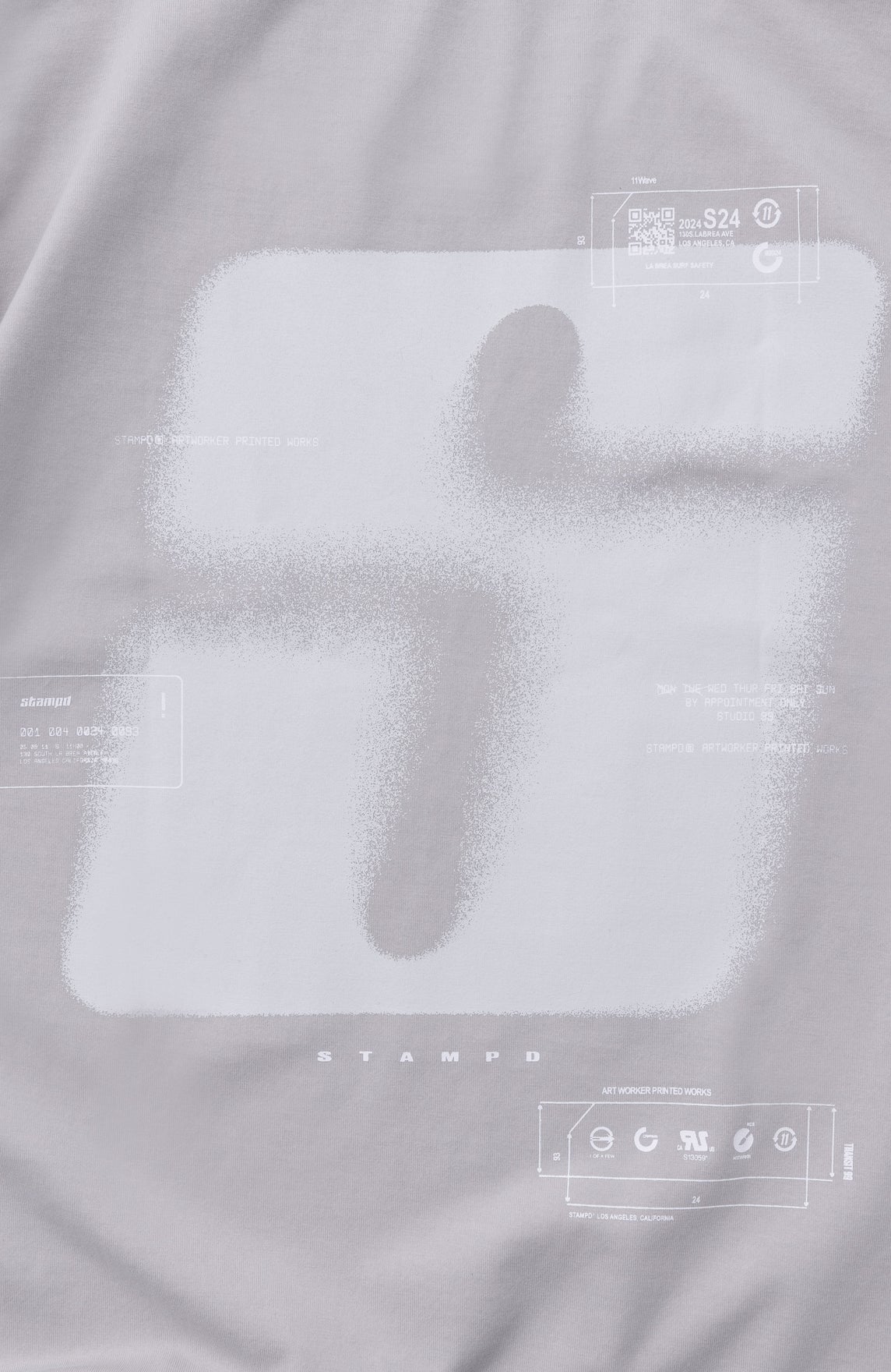 S24 GARMENT DYED TRANSIT ASH GREY TEE