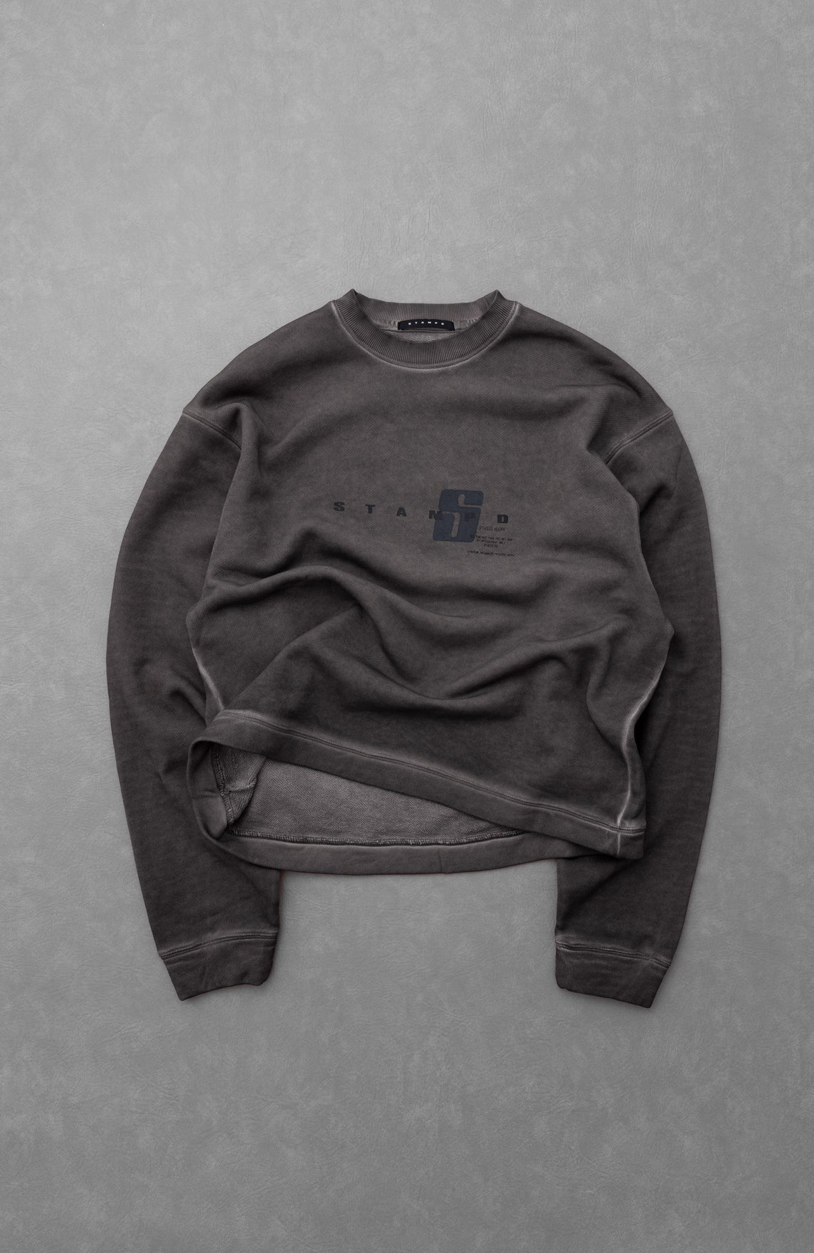 S24 TRANSIT CROPPED ROCK TAUPE CREW NECK