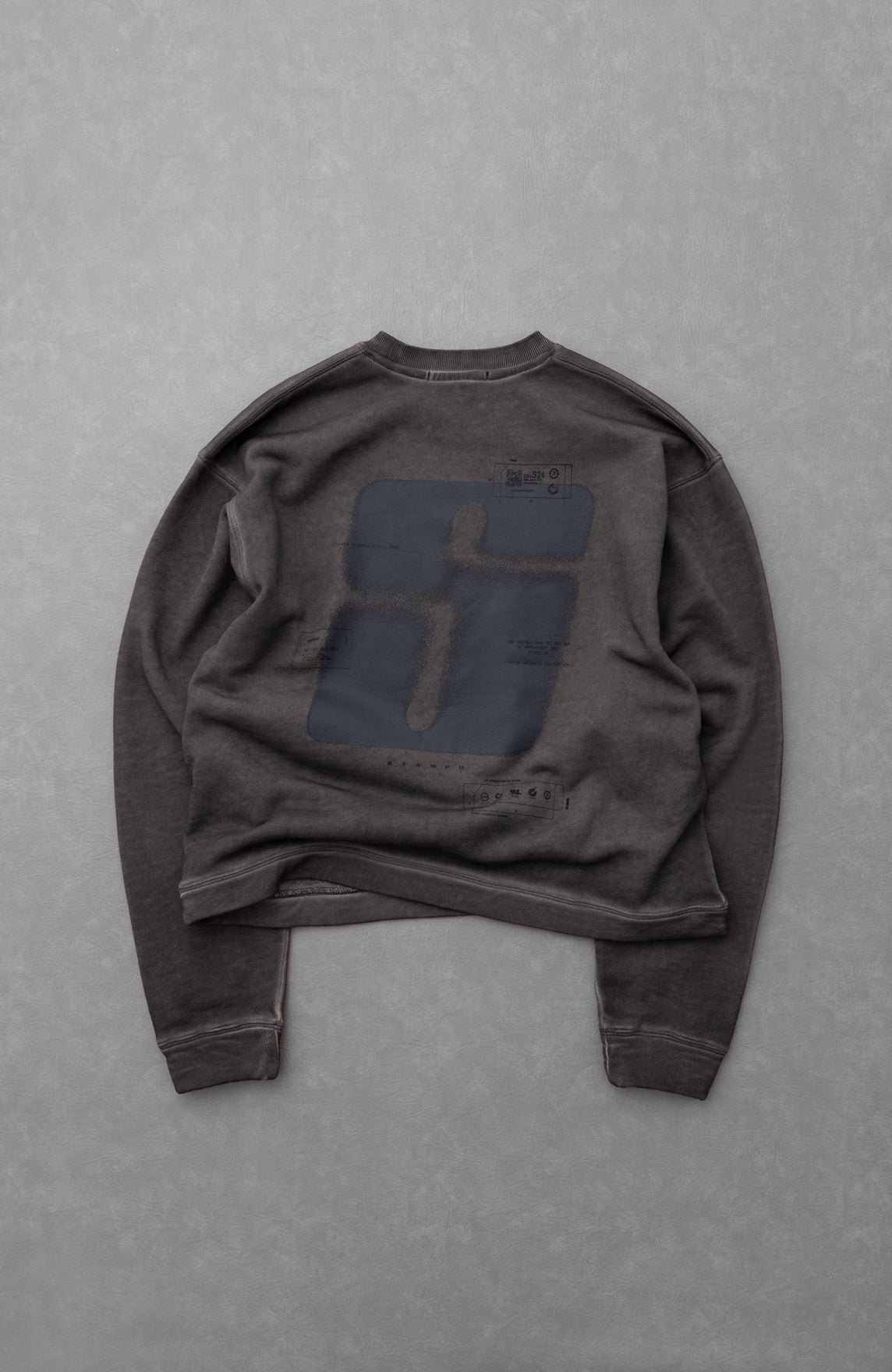 S24 TRANSIT CROPPED ROCK TAUPE CREW NECK