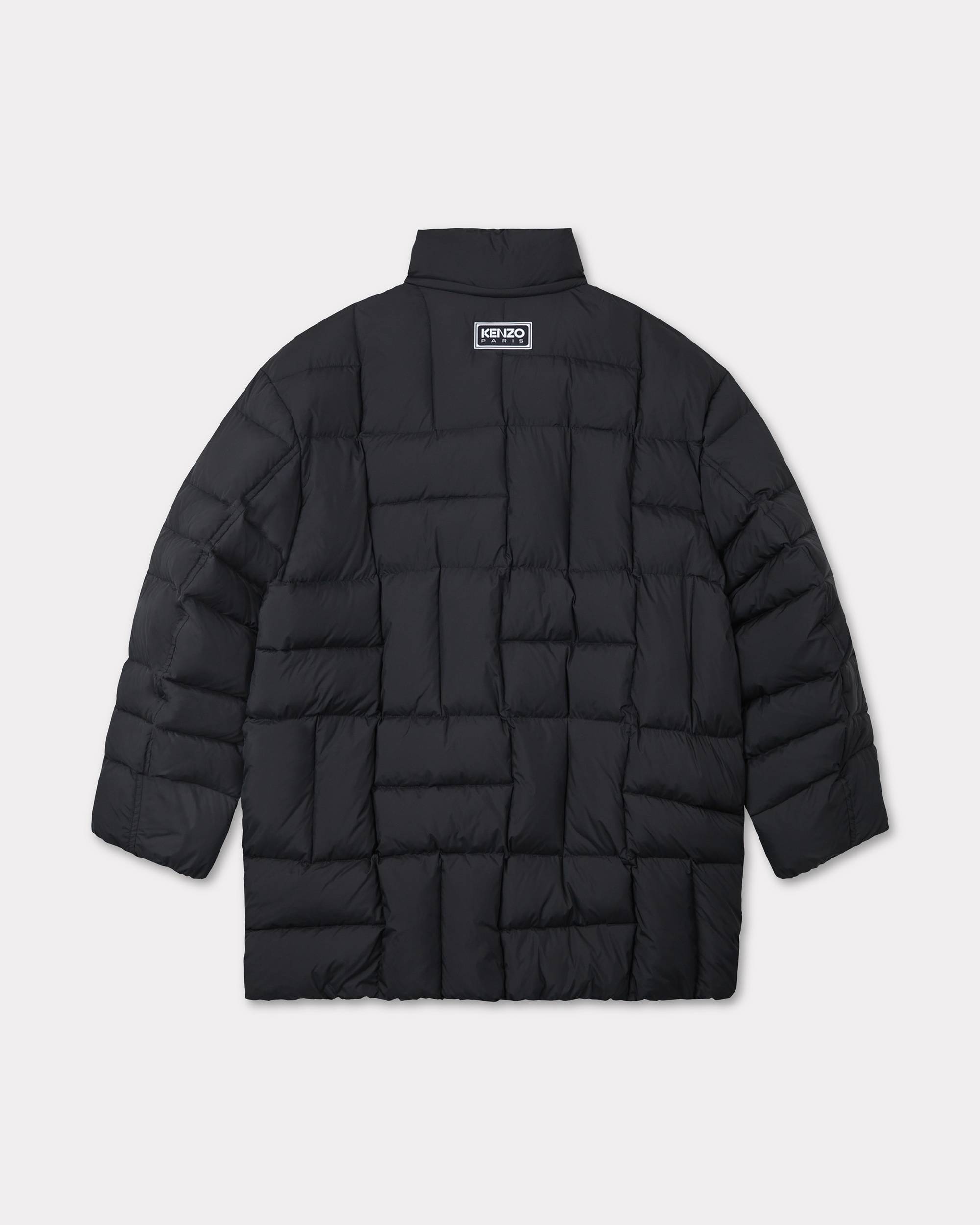 KENZO WEAVE MID-LENGTH WINTER BLACK JACKET